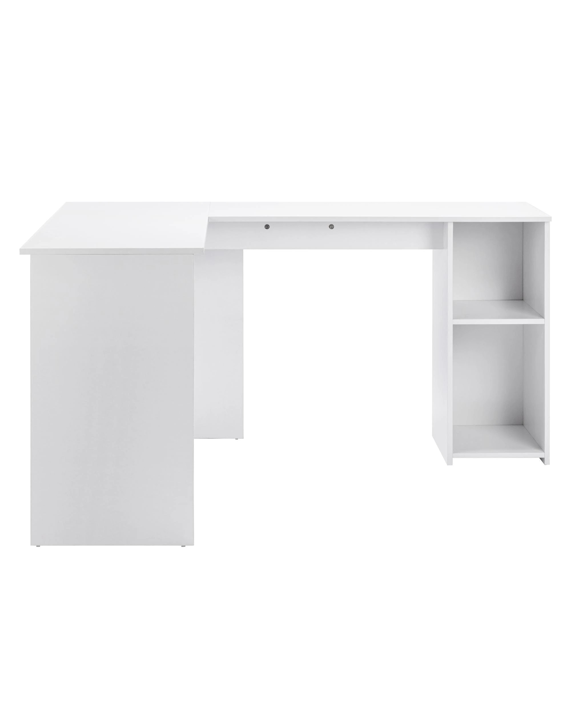 3 Kodu Garrett Study Corner Desk Home Office L-Shaped 145x120 - White, 3 of 8