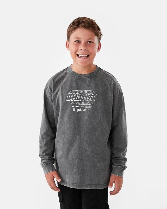 Long Sleeve Cuff Skate Print T-shirt