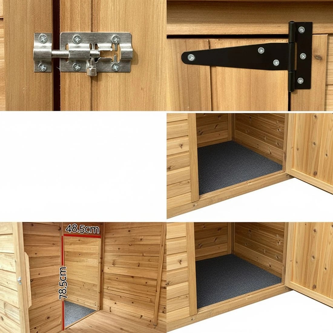 5 i.Pet Dog Kennel Extra Large 2.28M en House Bed Outdoor Pet Puppy Cabin Log - Natural, 5 of 5