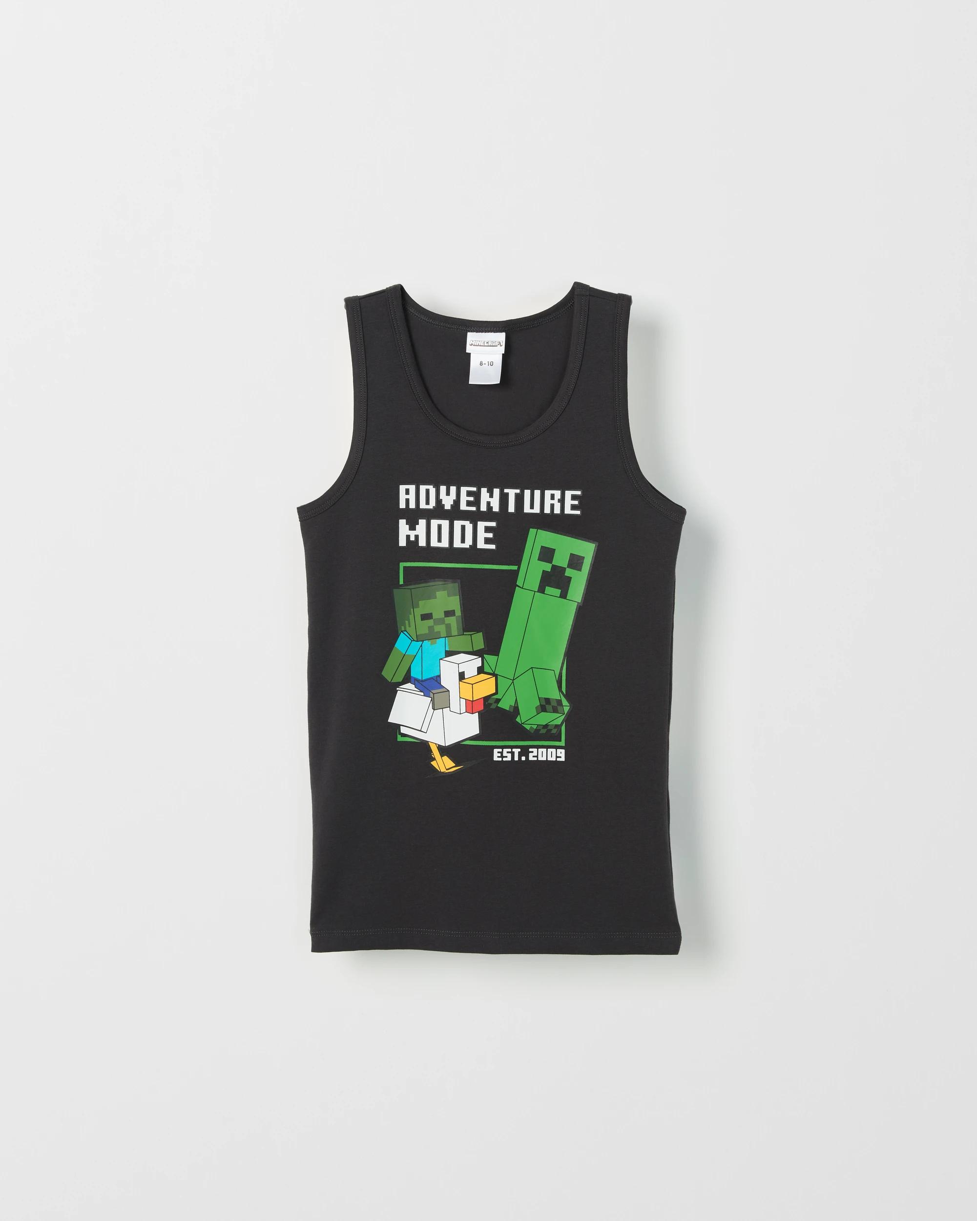 2 Minecraft Australian Cotton 2 Pack Boys Singlets MINECRAFT, 2 of 4