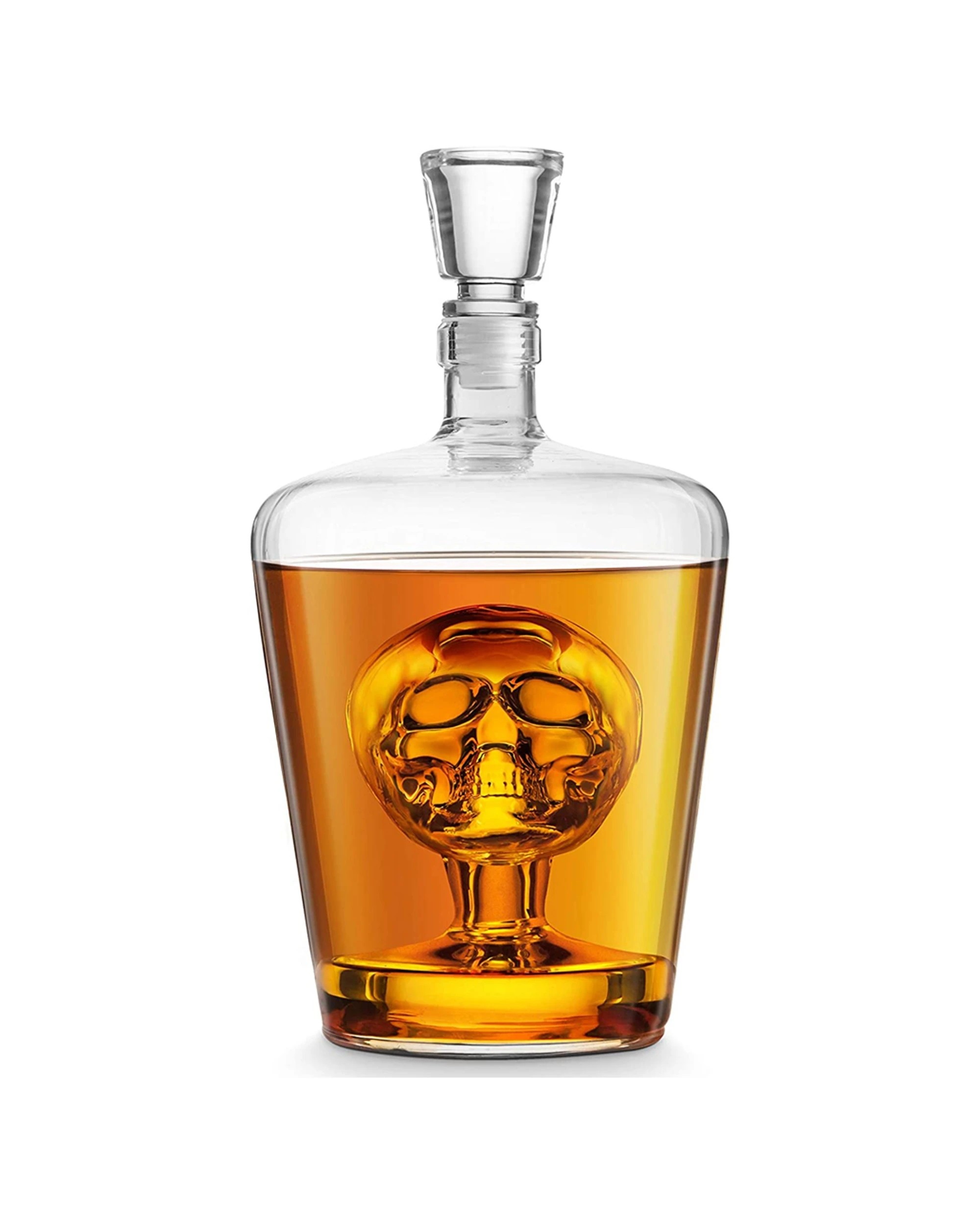 2 Final Touch Brain Freeze Skull Decanter Glass With Stopper 1L - Clear, 2 of 4