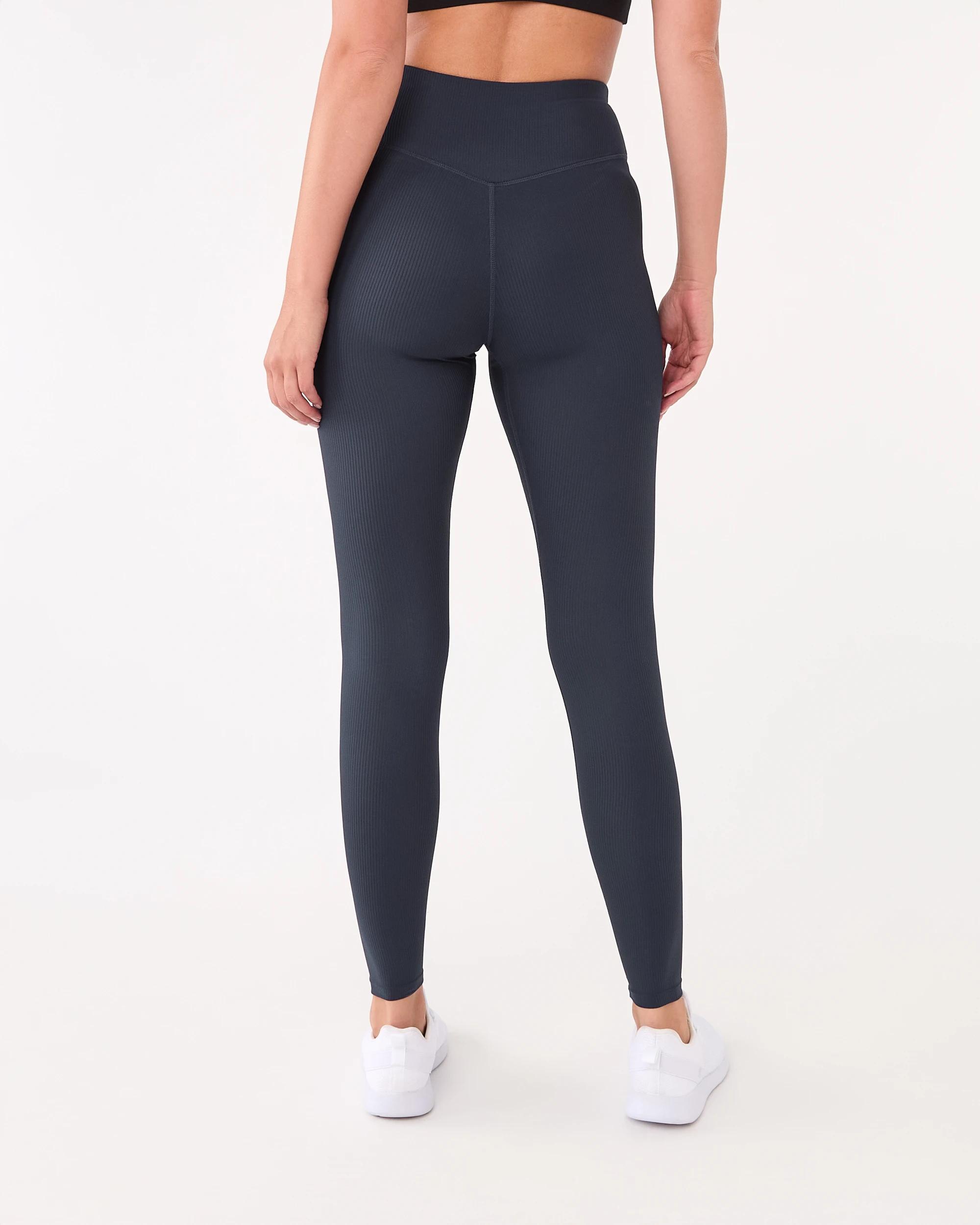 3 Active Womens Ribbed Leggings Shade Navy, 3 of 5