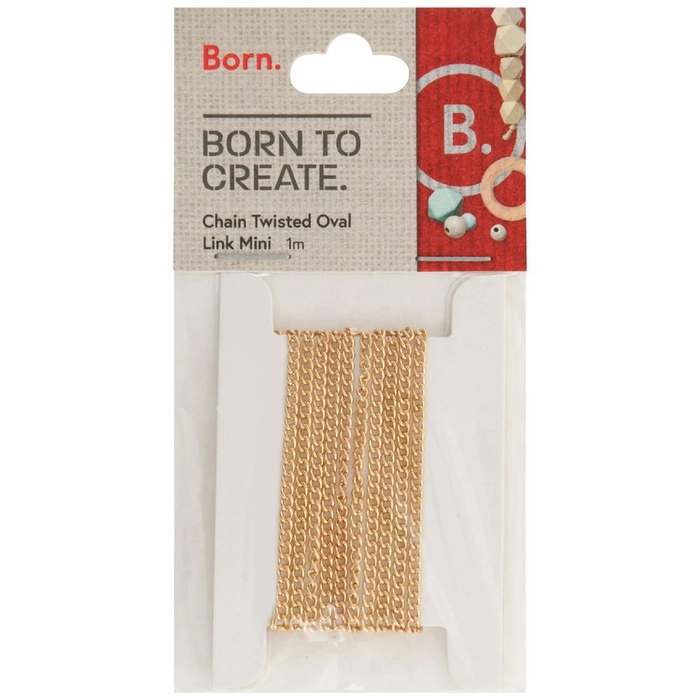 1 Born Twisted Oval Link Chain 2mm Gold 3 Pack, 1 of 2