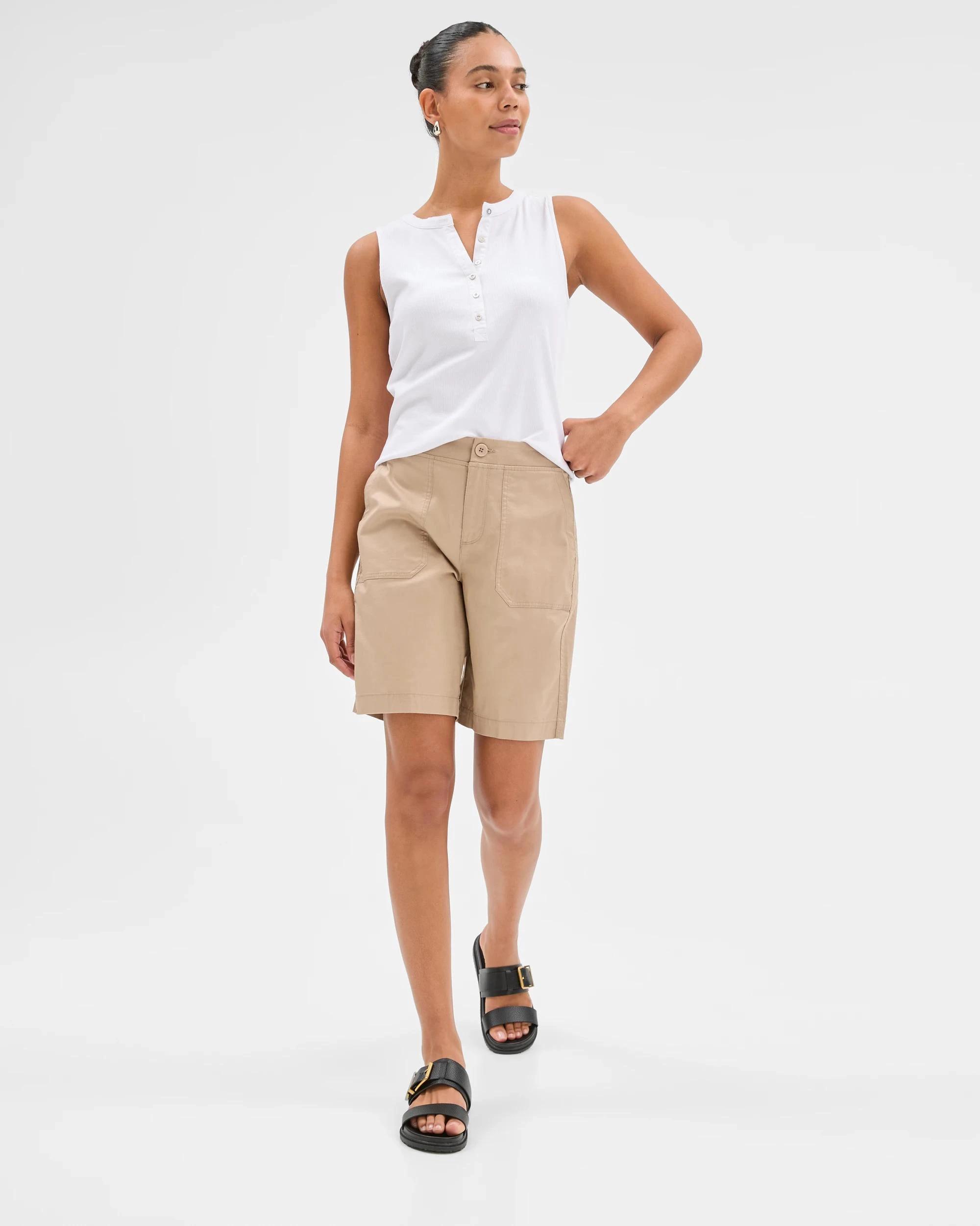 2 Target Ribbed Waist Shorts SAND DUNE, 2 of 5