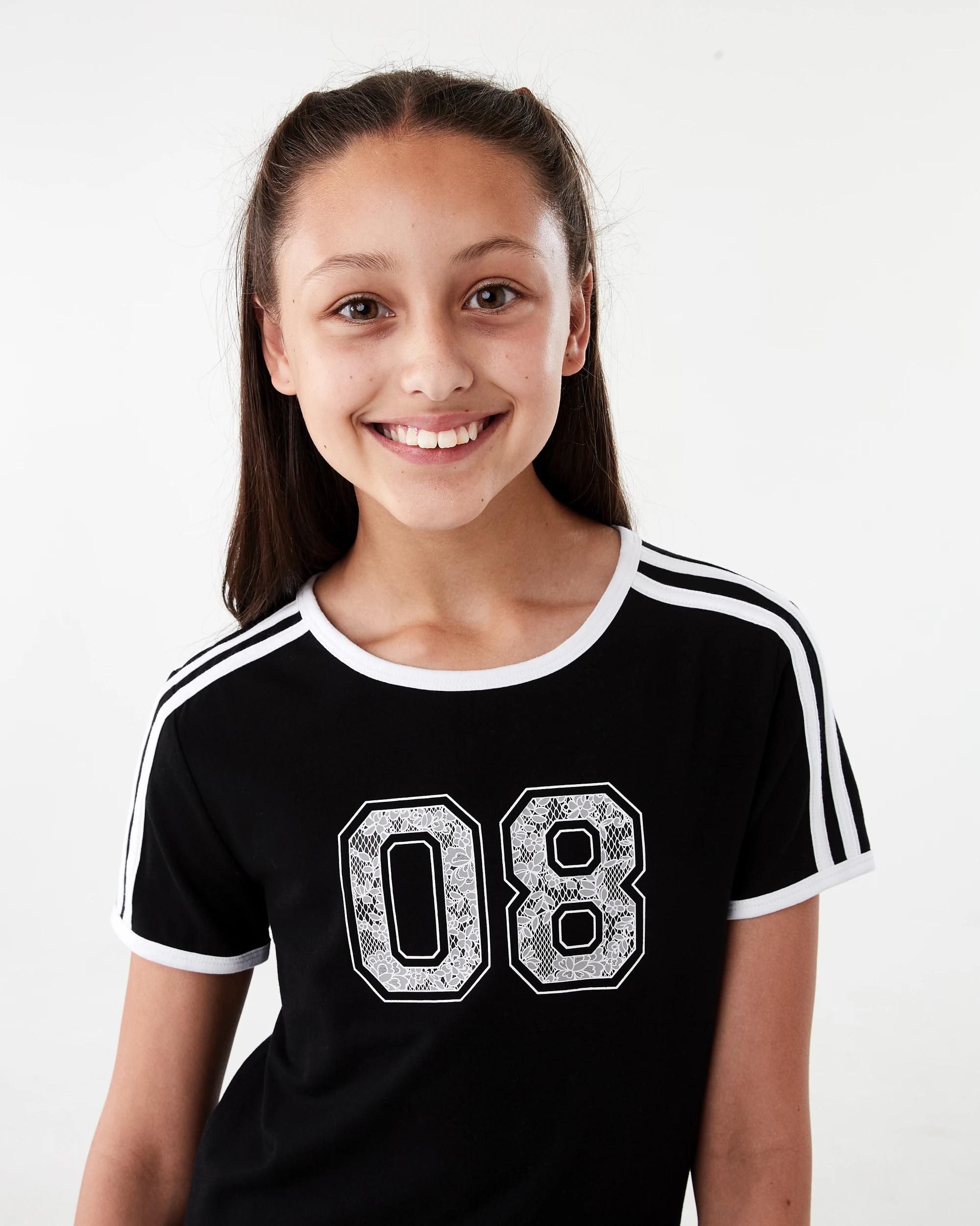 3 Short Sleeve Ringer T-shirt Blk 08, 3 of 8