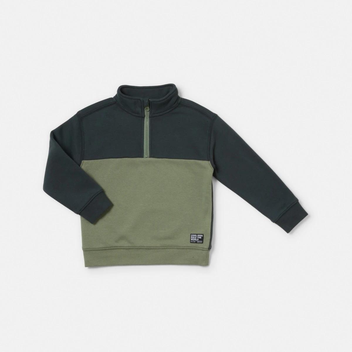 9 Quarter Zip Sweatshirt Wood Grey, 9 of 10