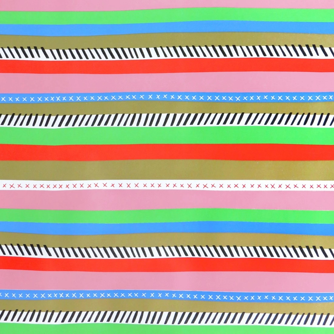 2 Hallmark Wrapping Paper Roll - Jolly & Bright Stripes, 2 of 3