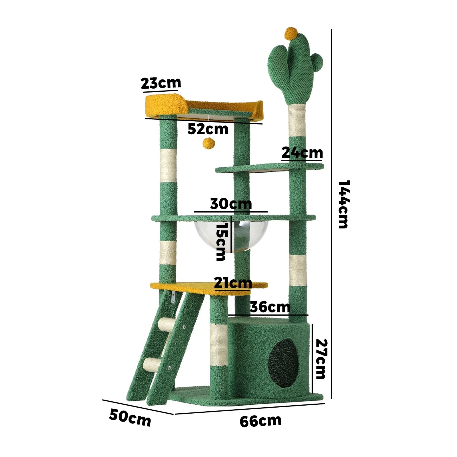 9 Alopet Cat Tree Tower Scratching Post 144cm Pet Condo House Furniture Scratcher
 - Green, 9 of 9
