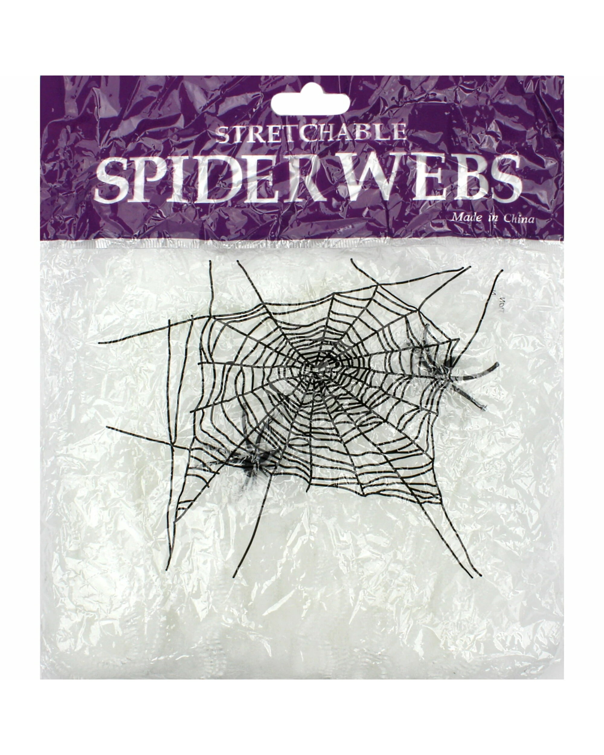 2 Partyrama Stretchy White Spider Web Decoration, 2 of 3