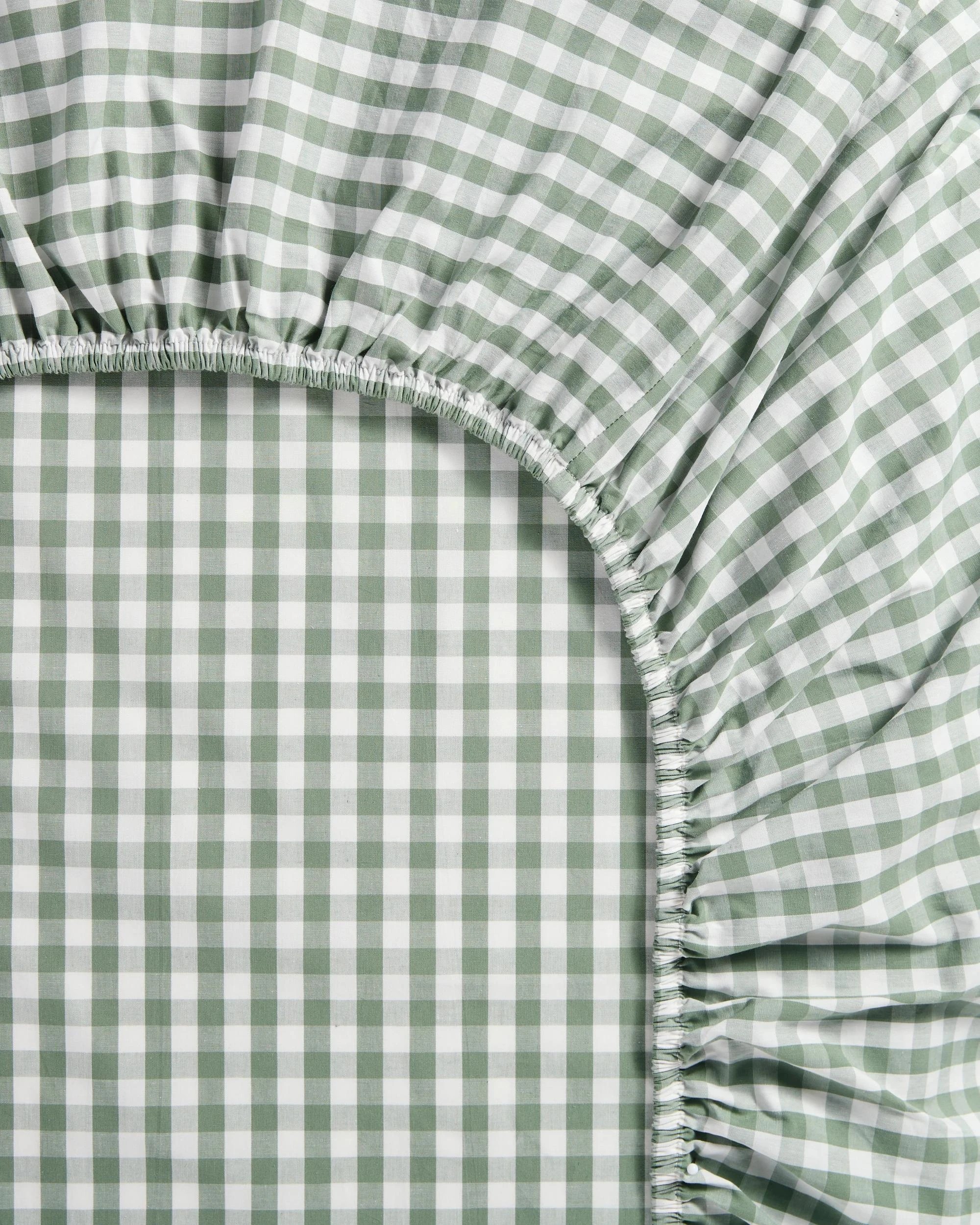 3 Target Gingham Australian Cotton Mix & Match Fitted Sheet - King Bed - Green, 3 of 3