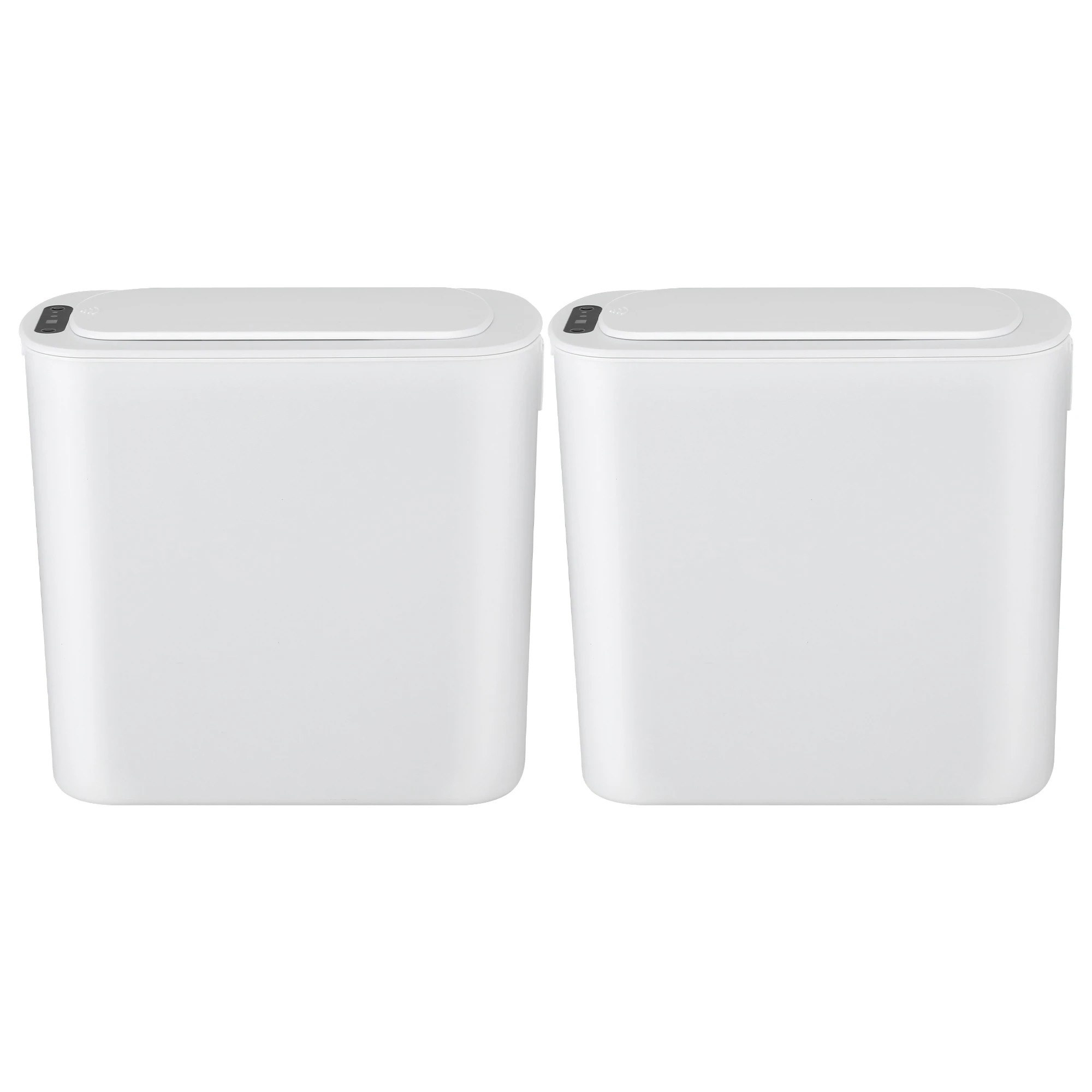 3 Devanti 11L Motion Sensor Kitchen Bins Slim Touchless Rubbish Can 2PCS - White, 3 of 7