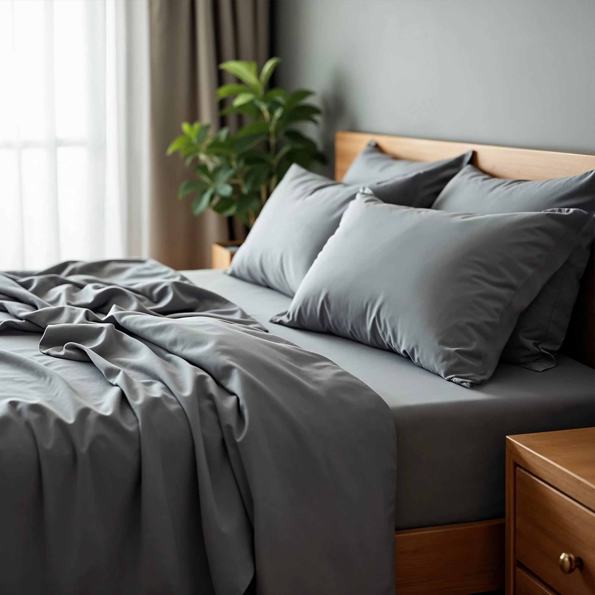 2 Royal Comfort 2000 Thread Count Bamboo Cooling Sheet Set Ultra Soft Bedding - King Bed - Grey, 2 of 4