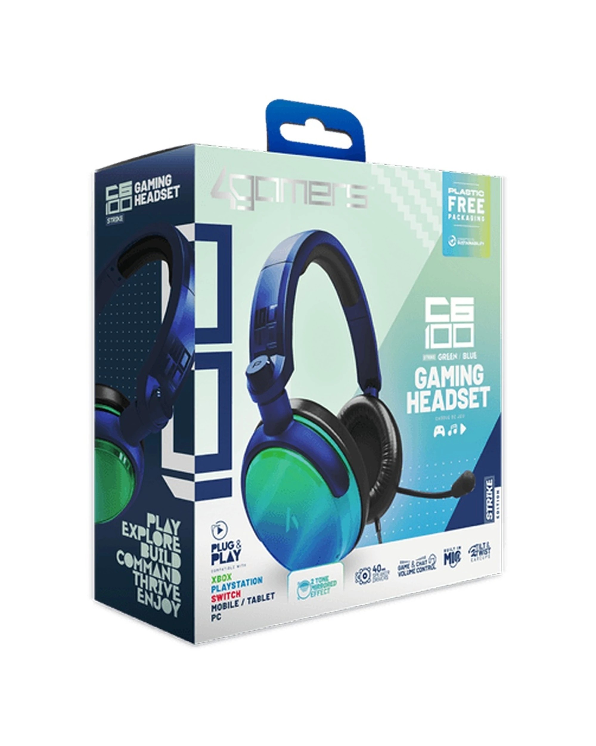 2 4Gamers Gaming Headset Multiformat Wired Over Ear With Microphone 3.5mm - Multi, 2 of 4