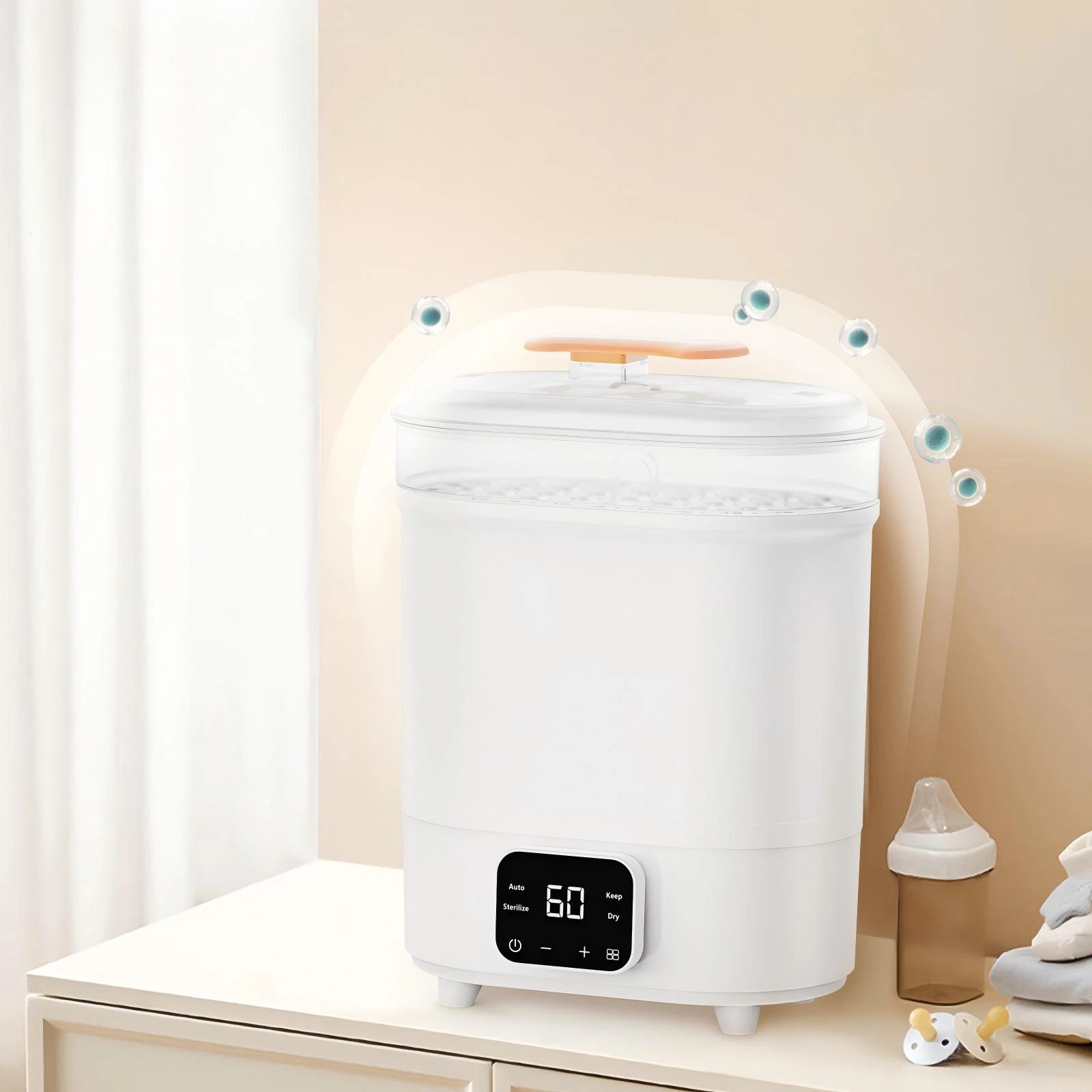 6 Advwin 4-in-1 Baby Bottle Sterilizer and Dryer, Universal Fit For All Baby Items,breast Pump Accessories, 6 of 6