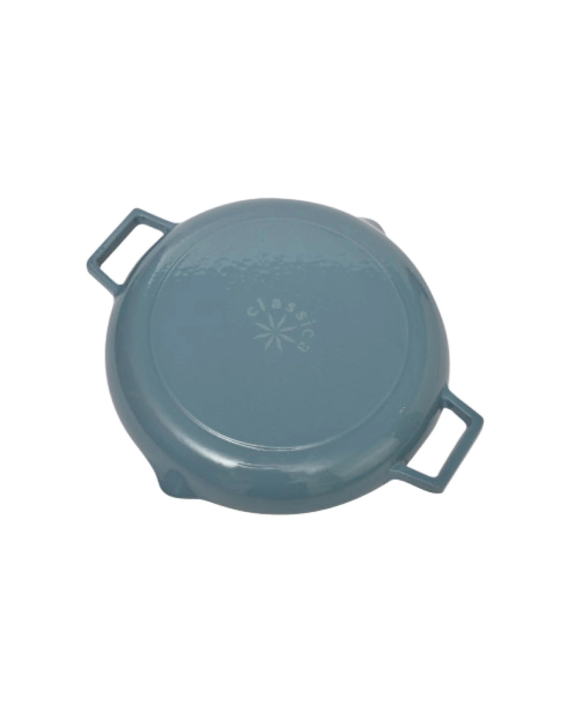 3 Classica Cast Iron Grill Pan Enamel Coating Frypan 31cm - Blue, 3 of 3
