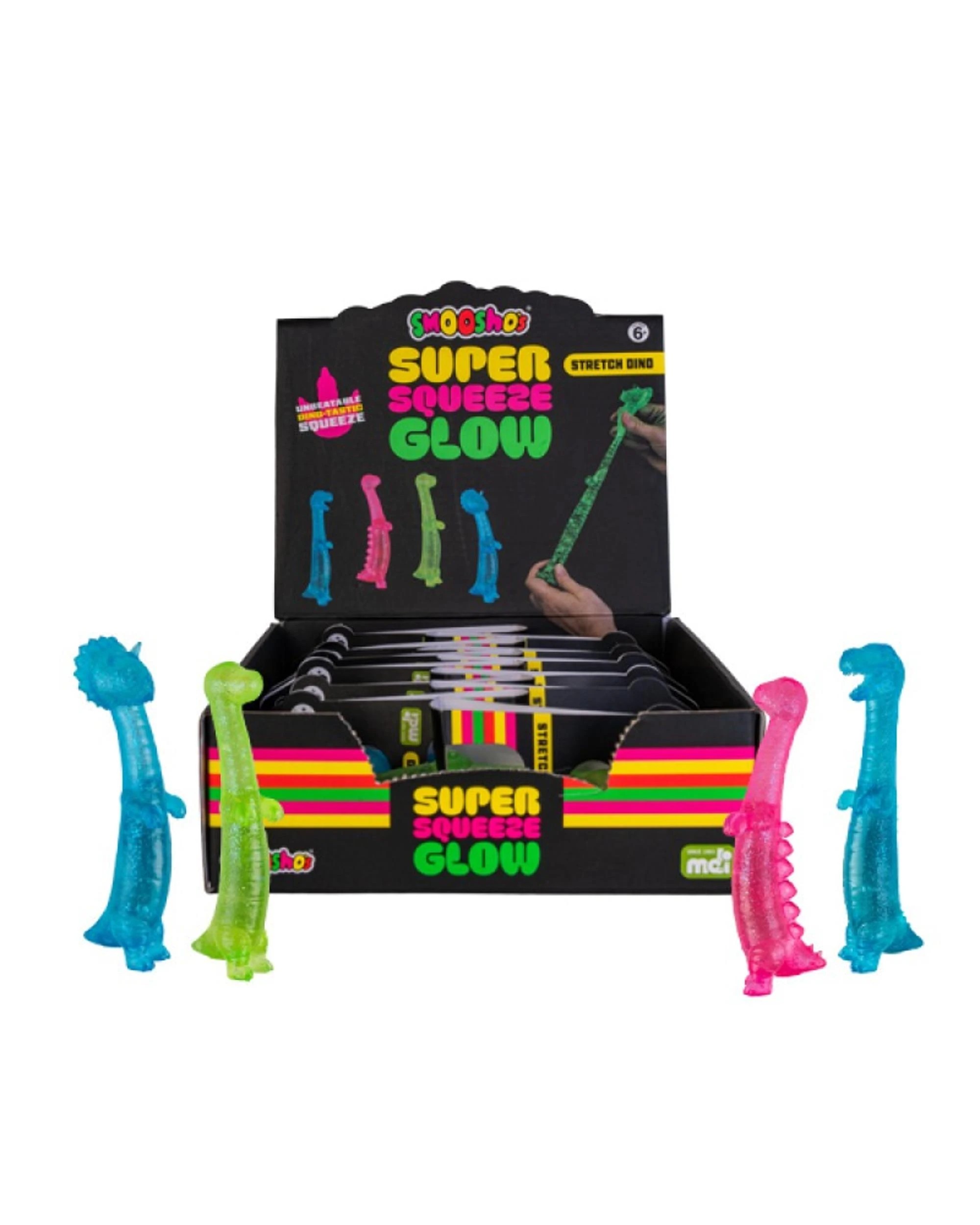 1 Smooshos Super Squeeze Glow-in-the-Dark Stretchy Dino, 1 of 4