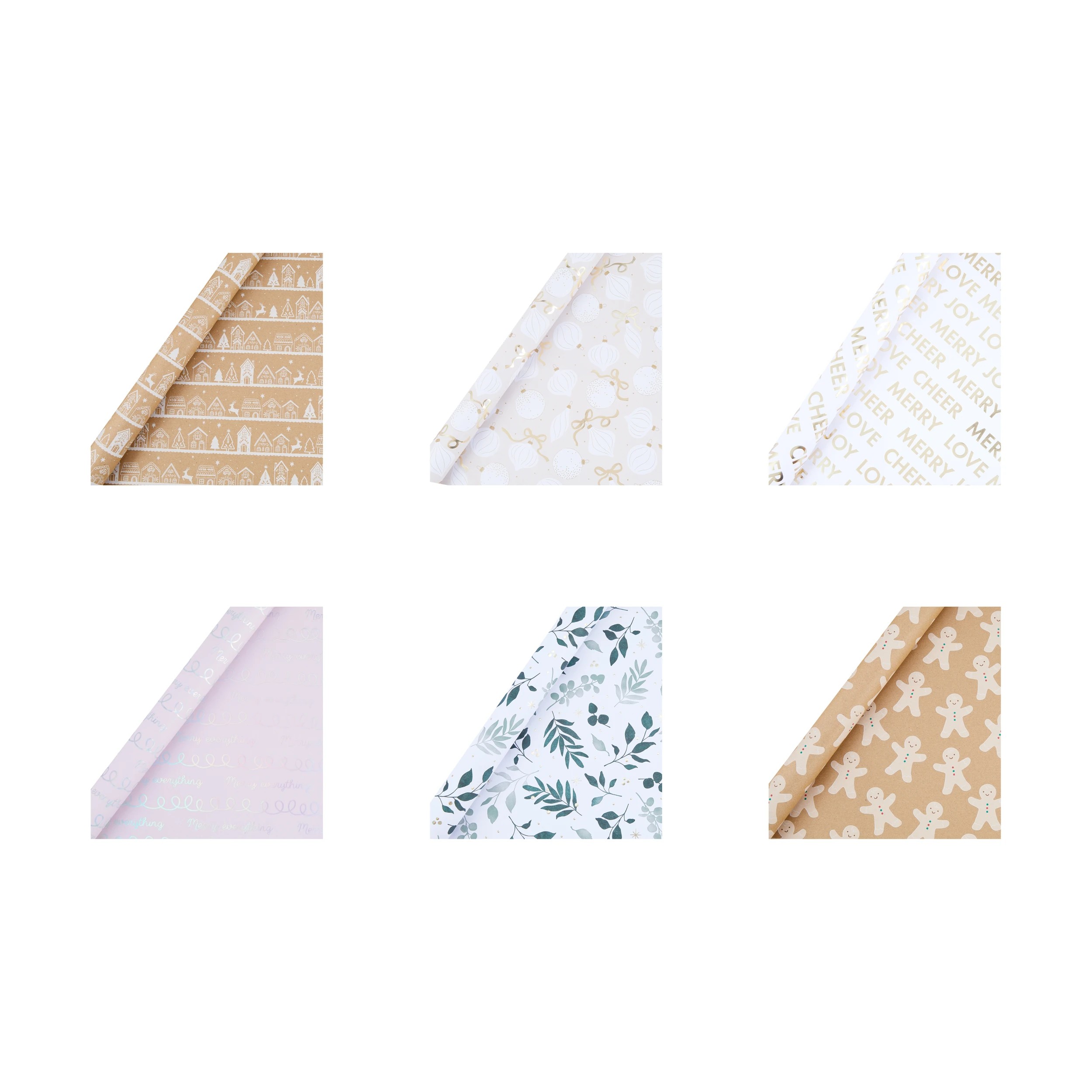 1 4m 70cm Christmas Kraft Gift Wrap - Assorted, 1 of 4