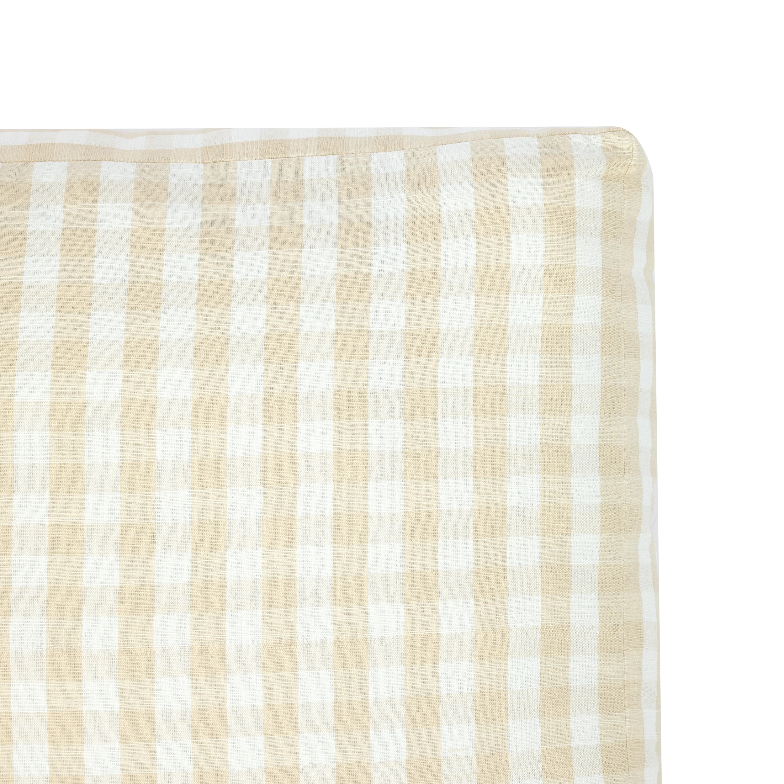 3 60cm Gingham Floor Cushion - Beige, 3 of 6