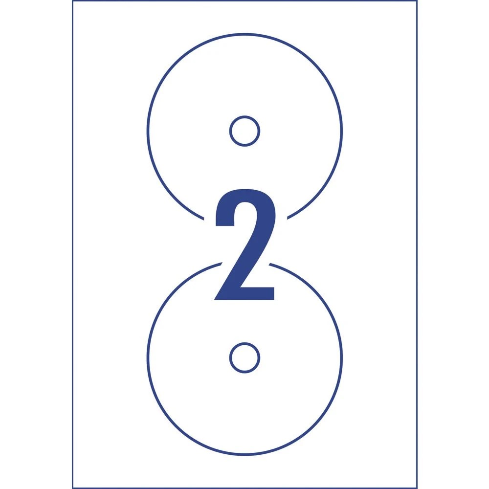 3 Avery 2UP Inkjet Laser CD Labels White 25 Sheets, 3 of 5