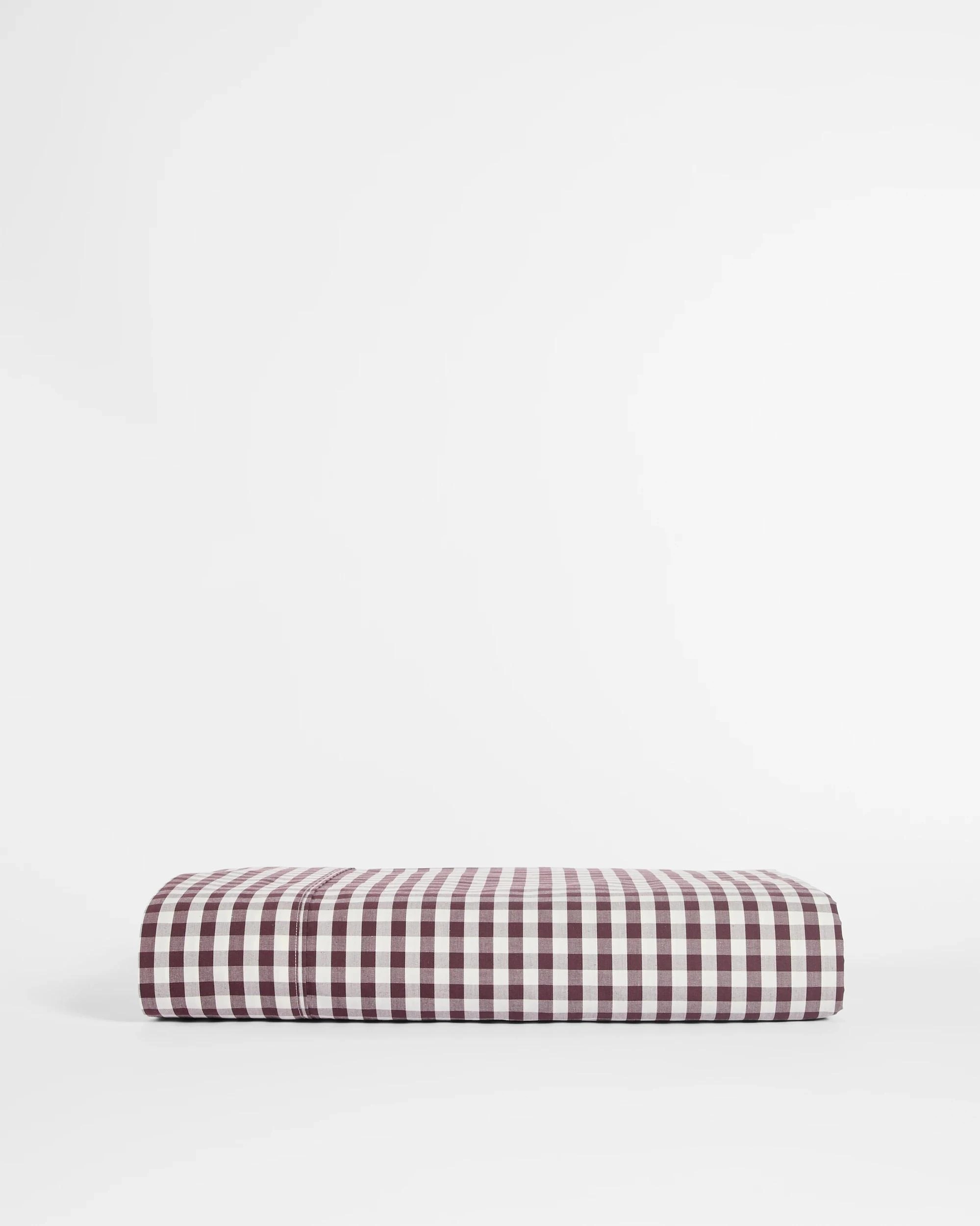 3 Target Gingham Australian Cotton Mix & Match Flat Sheet - King Bed - Brown, 3 of 3