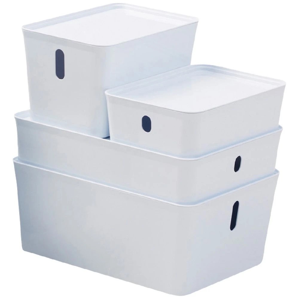 6 Otto 5L PET Modular Basket Large Low White, 6 of 6