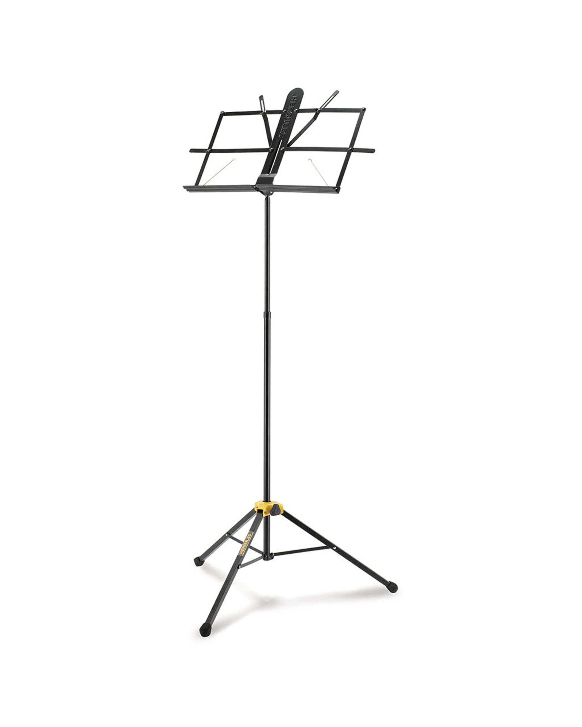 1 Hercules 2 Section EZ-Glide Foldable Musical Instrument Tripod Stand Music Sheet Holder - Black, 1 of 2