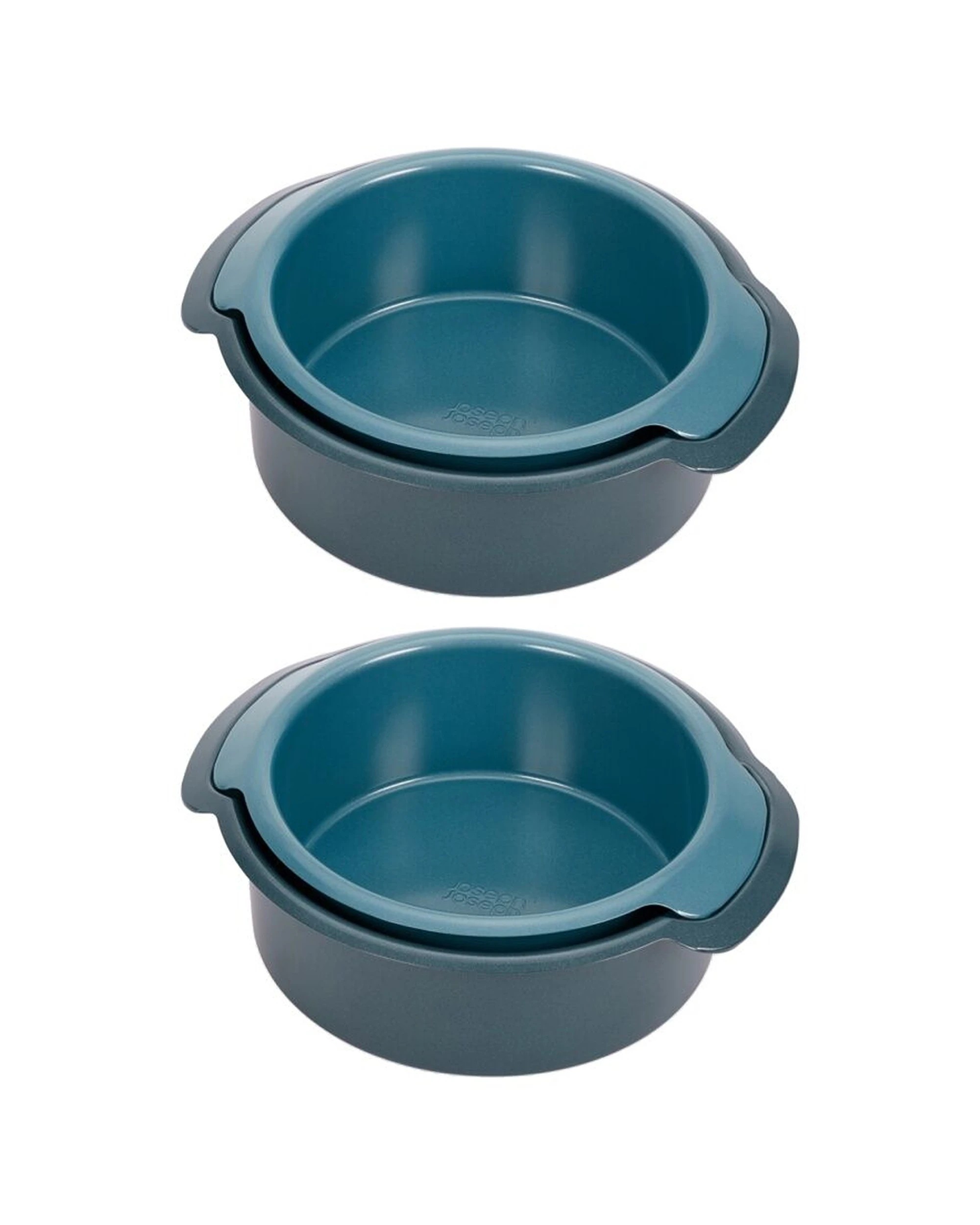 1 Joseph Joseph Carbon Steel Non-Stick Nest Bake Round Cake Tins 2x2PC - Blue, 1 of 8