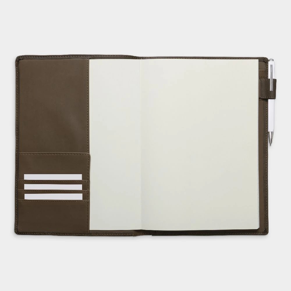 4 Otto B5 Leather Book Cover with Refill 128 Pages Brown, 4 of 6