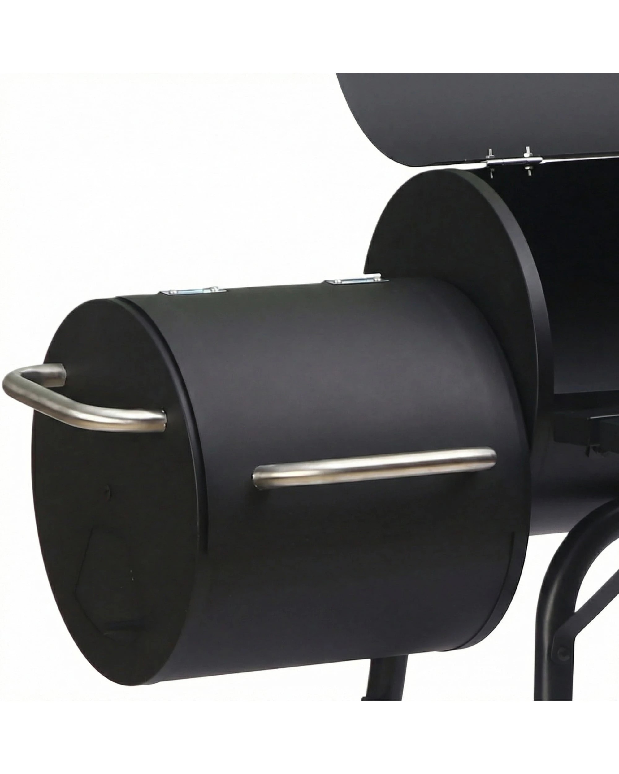 5 Wallaroo 2in1 Portable Barbecue Grill Offset Smoker Thermometer Work Shelf Outdoor BBQ Smoker - Black, 5 of 10