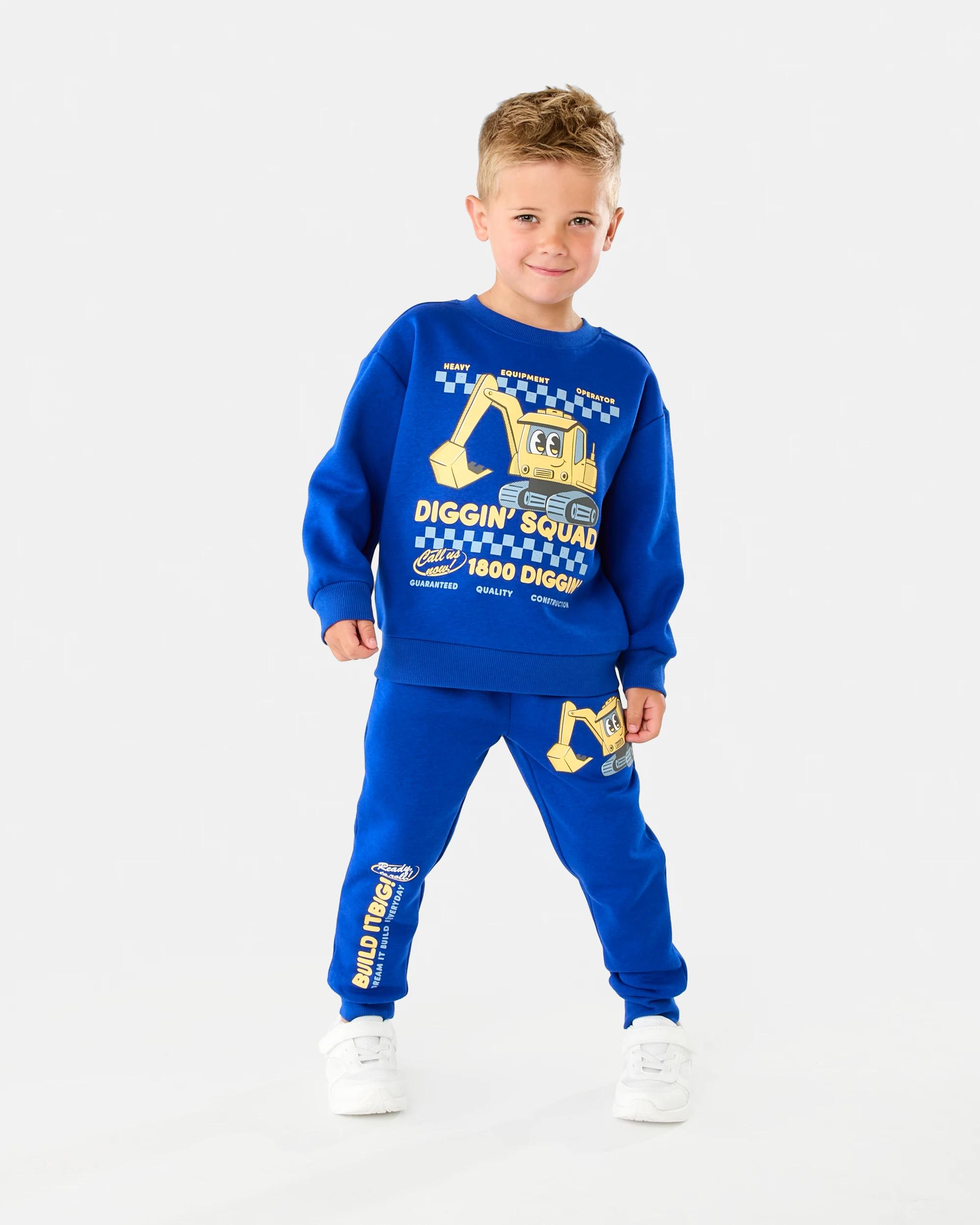 6 Print Crew Neck Sweatshirt Blu Digger, 6 of 7