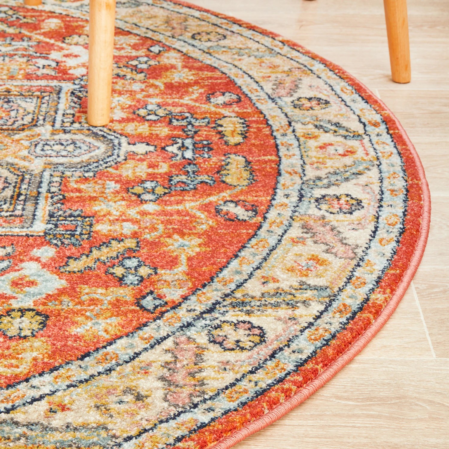 6 Common Ground Rugs Eterna 850 150x150cm - Small Round Power Loomed Pet Friendly Rug - Brown, 6 of 9