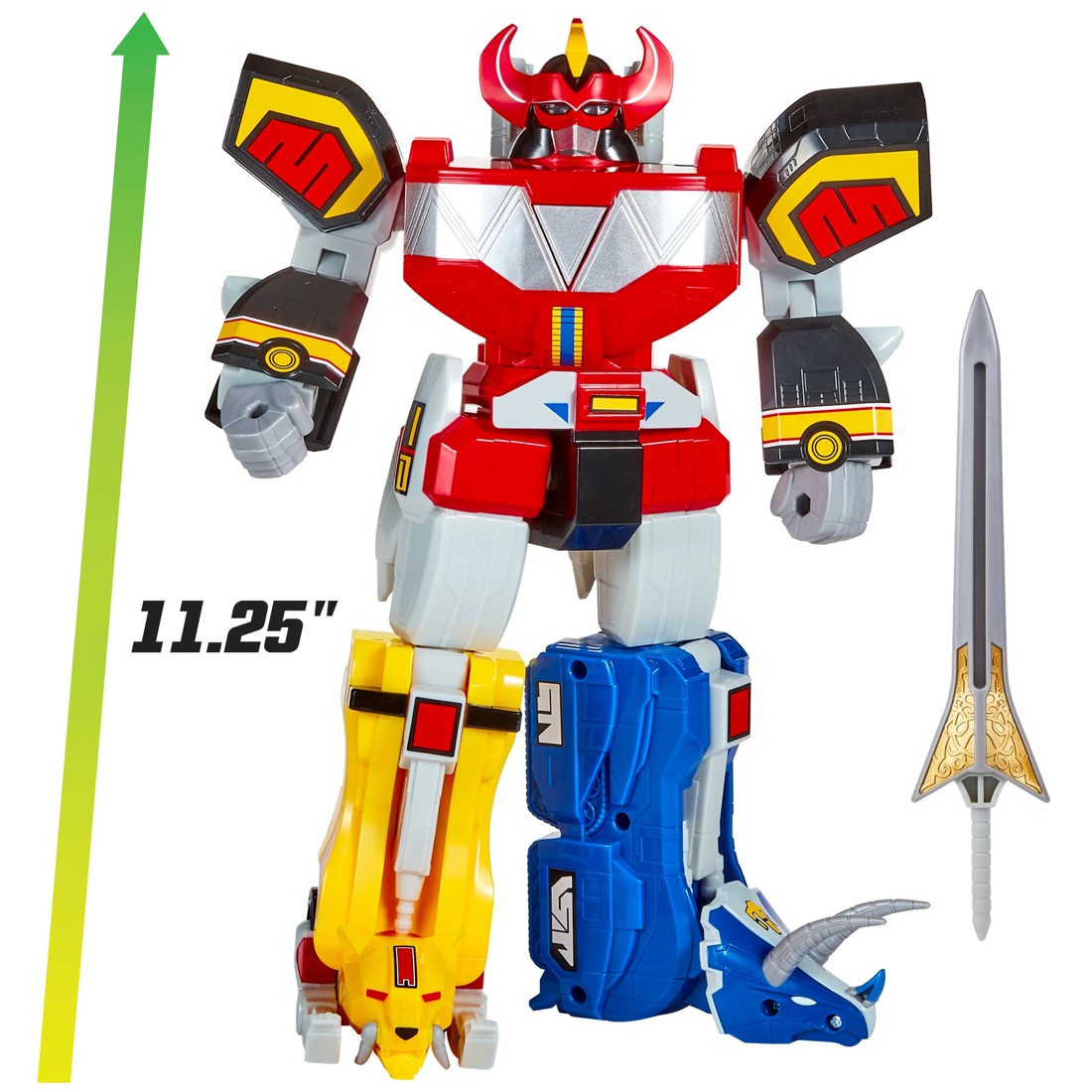 3 Mighty Morphin Power Rangers Re-Ignition Ultimate Megazord with Mega Power Sword Action Figure, 3 of 5