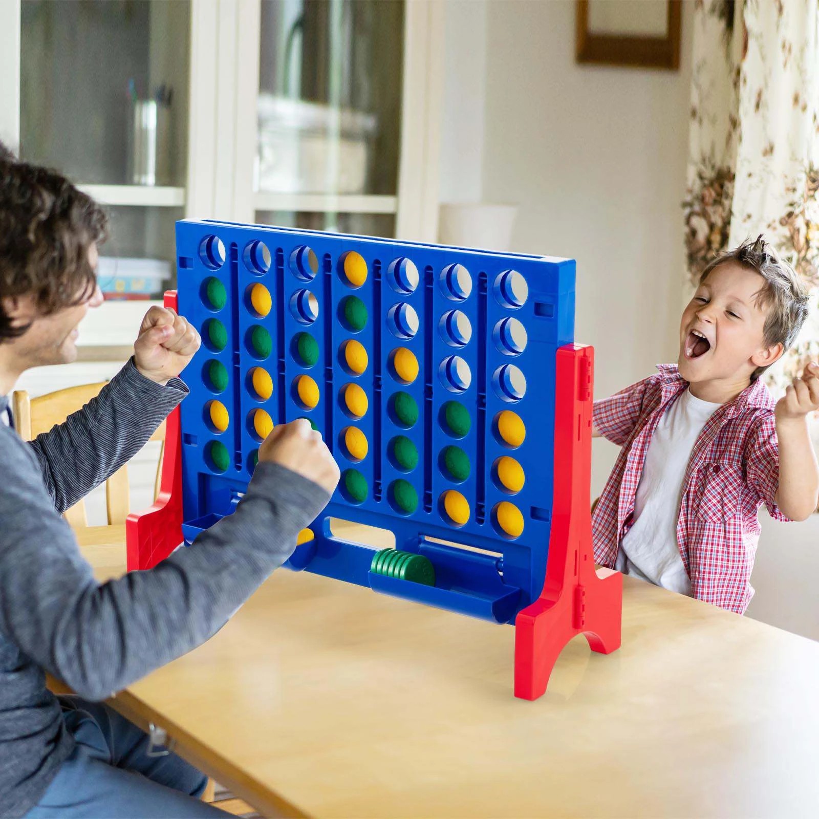 2 Costway Wall Mounted Tabletop Giant 4 In A Row Jumbo Connect Game - Blue, 2 of 2