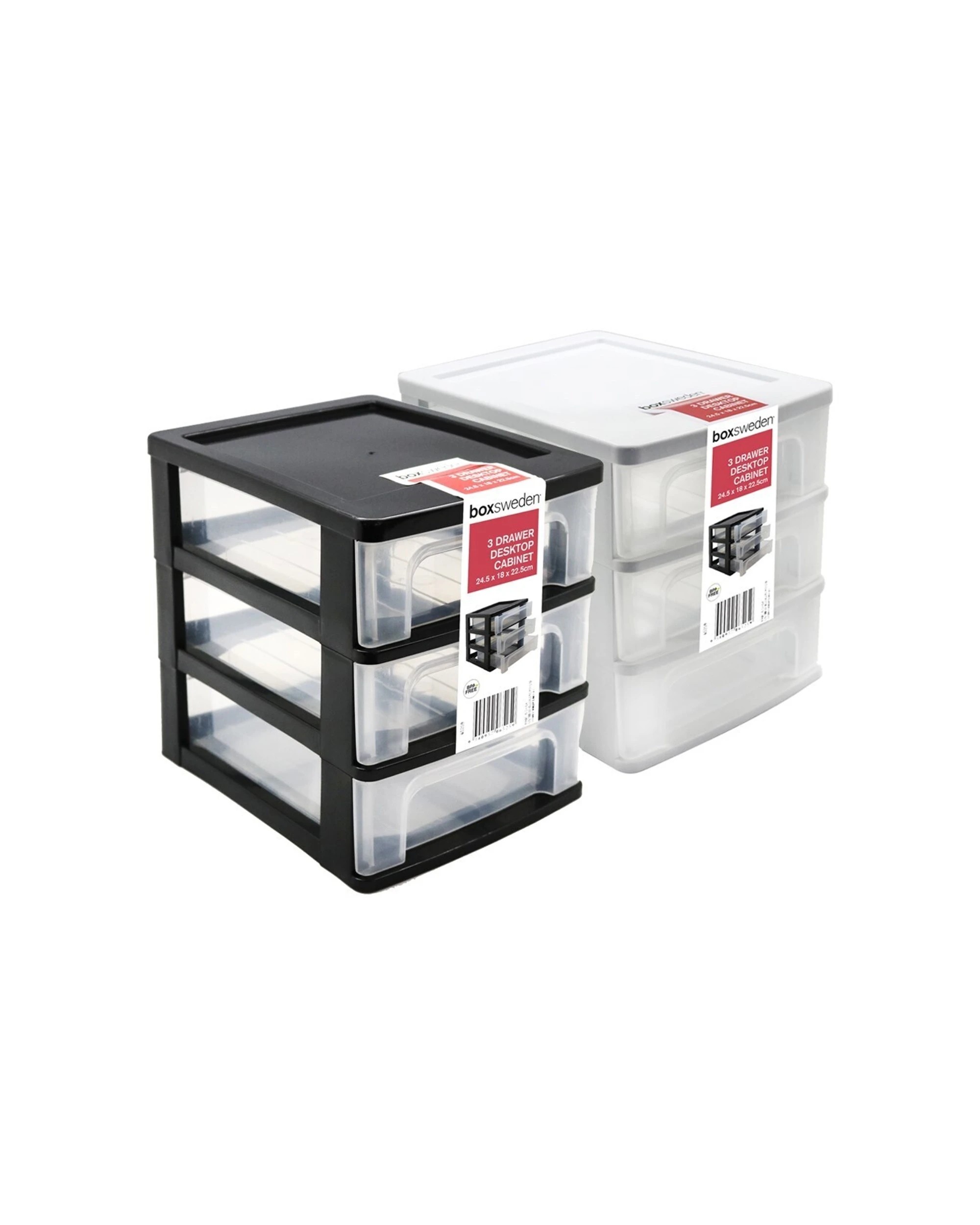5 Boxsweden Desktop Drawer 3 Drawers 24.5cm X 18cm X 22.5cm Office Storage - Assorted, 5 of 5