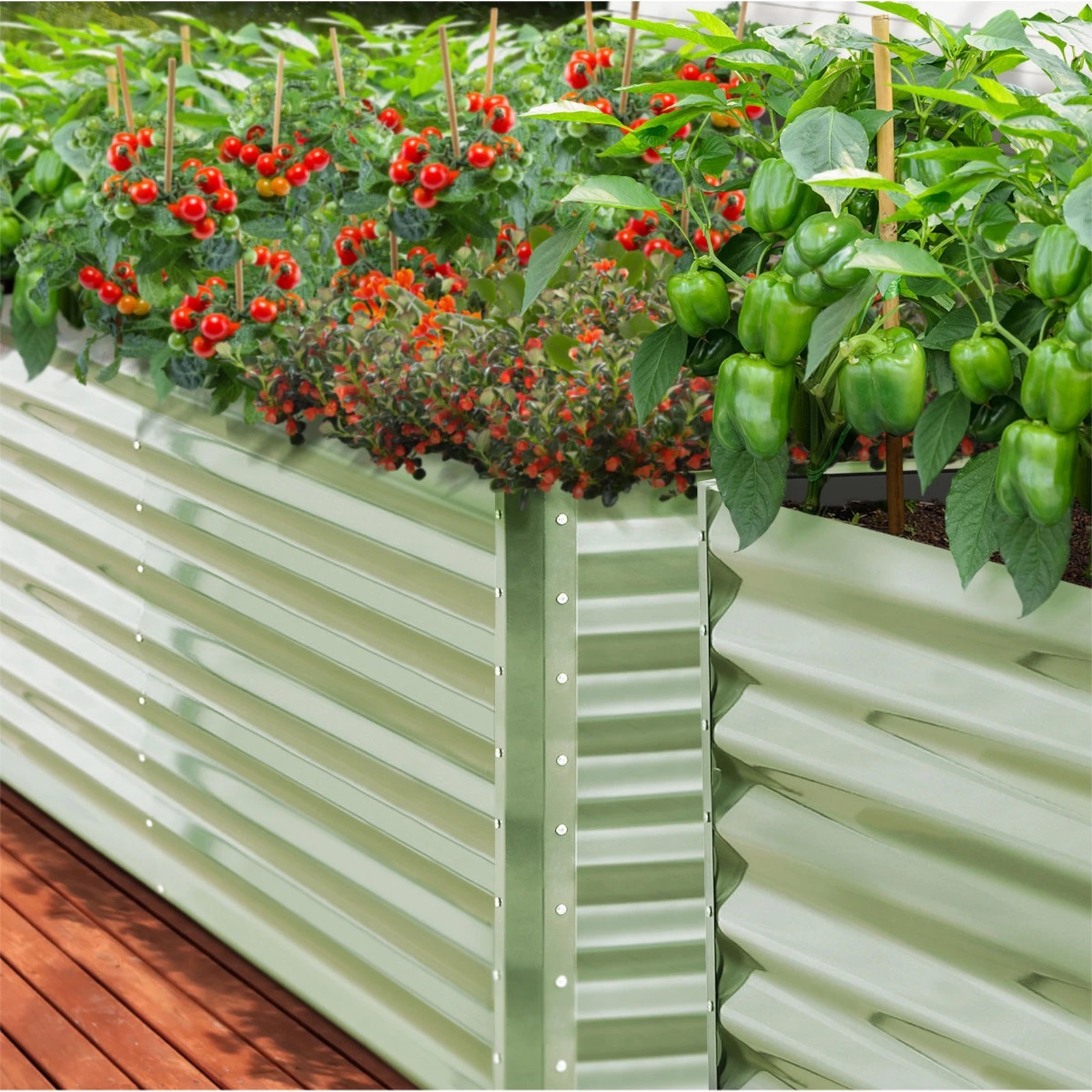 5 Livsip Garden Bed 320x80x73CM Raised Container Vegetable Planter Box - Green, 5 of 8