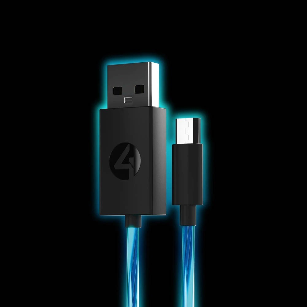4 4Gamers 3M Light Up Micro USB Play & Charge Cable for PlayStation 4, 4 of 5