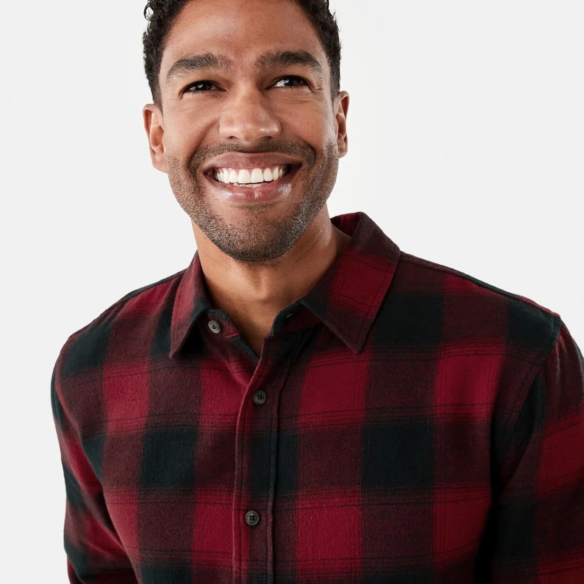 4 Long Sleeve Buffalo Check Shirt Red Check, 4 of 7