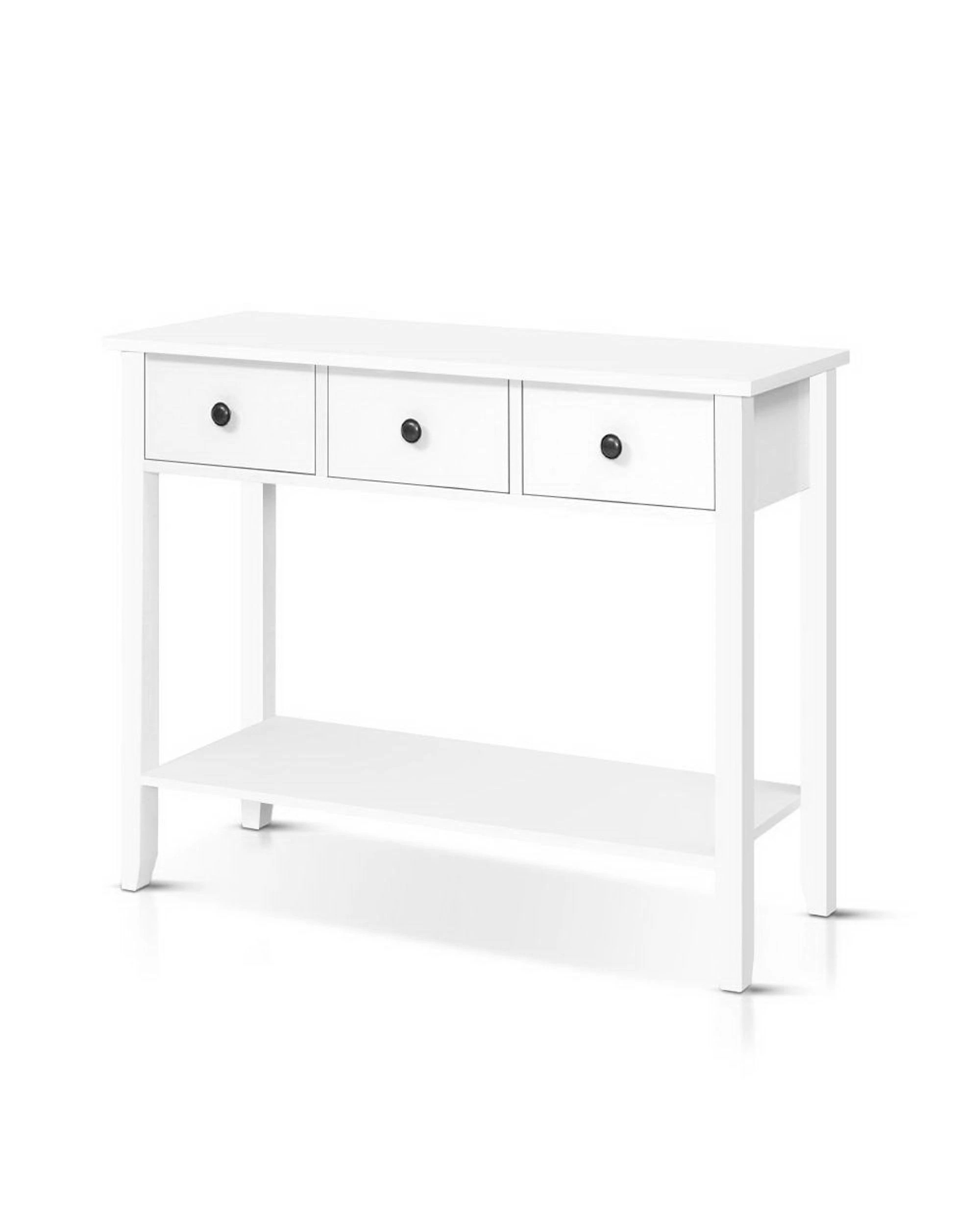 1 Artiss Console Table 3 Drawers 100cm White Chole
 - White, 1 of 3