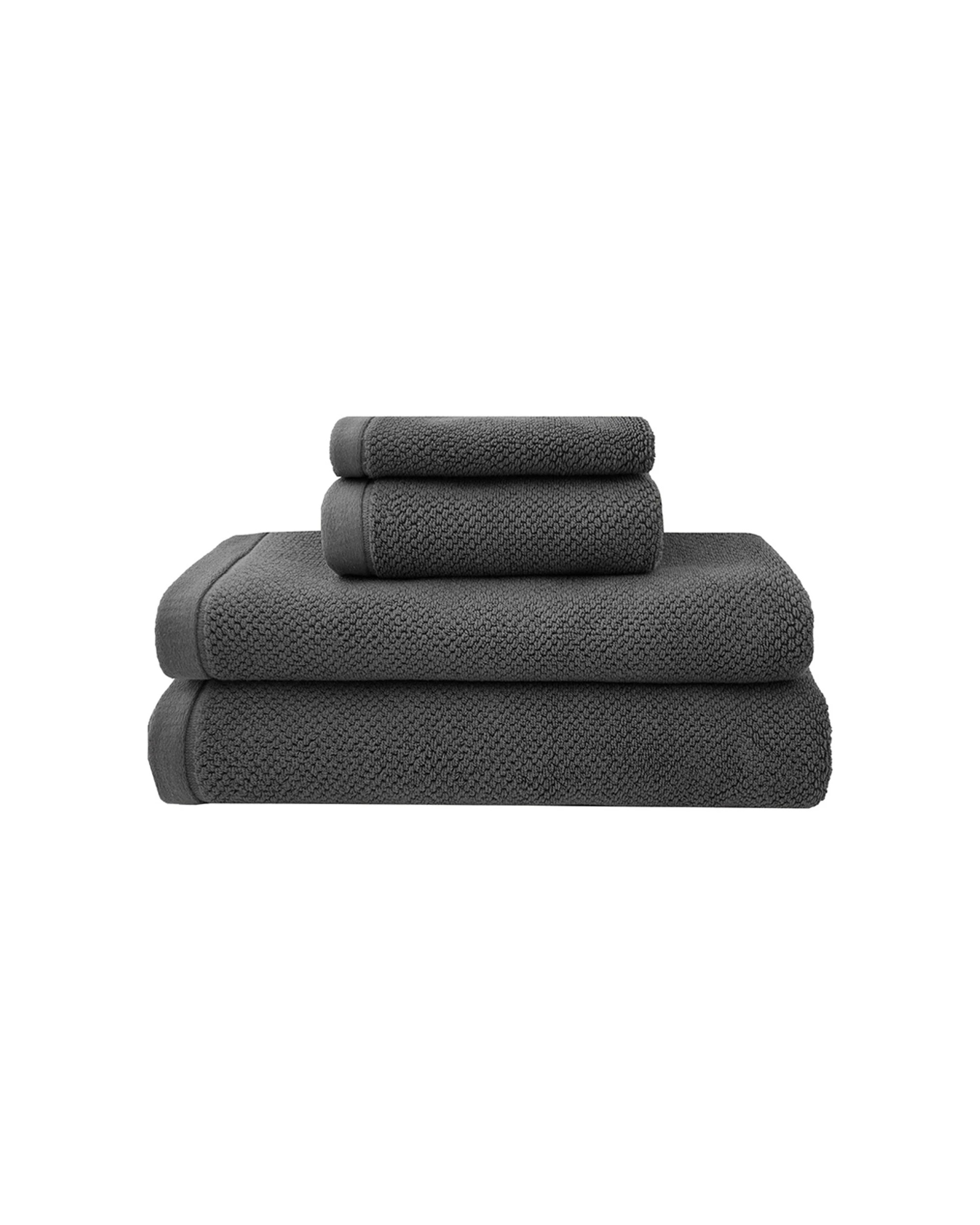 7 Bambury Angove 600gsm Soft Absorbent Cotton Bath Towel 4PK 70x140cm - Charcoal, 7 of 7