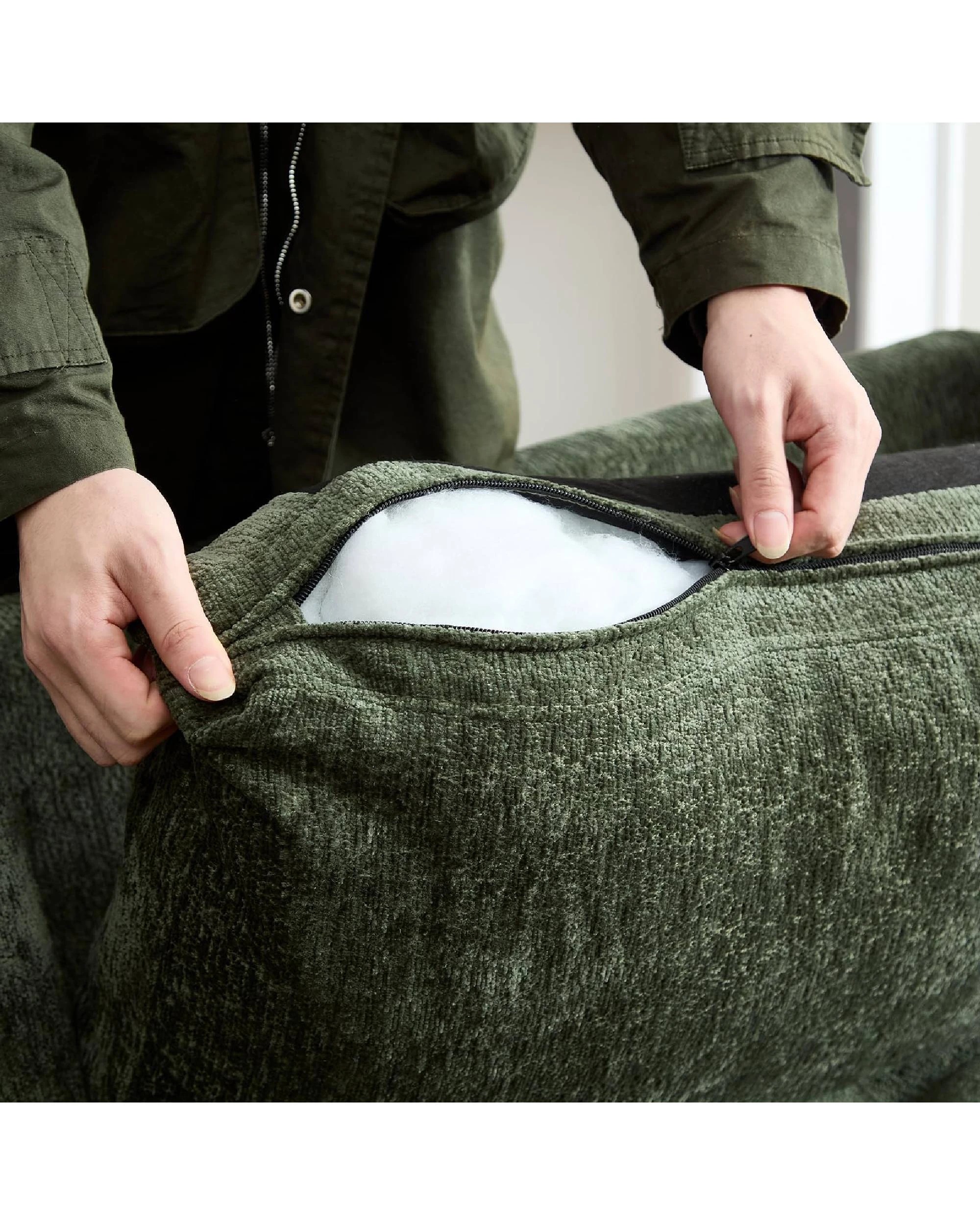 5 Advwin 1 Seater Sofa Chenille Fabric Armchair Couch Modern Comfy Lounge, 5 of 5