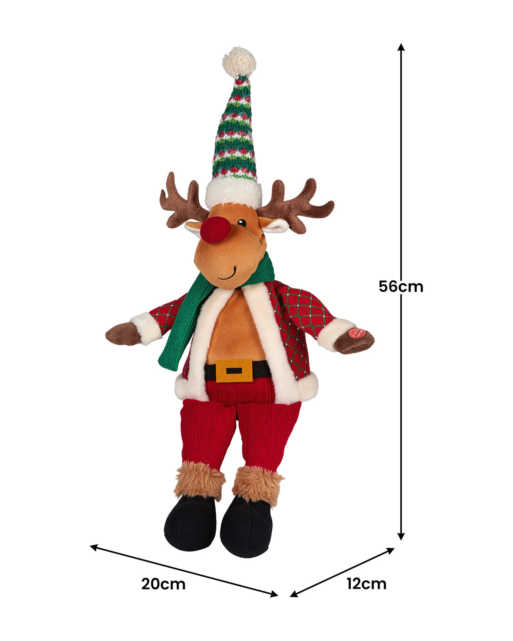 3 Christabelle 56cm Christmas Moose Animated Musical Decoration Ornament For Table Top Or Mantel Display With Music, 3 of 5