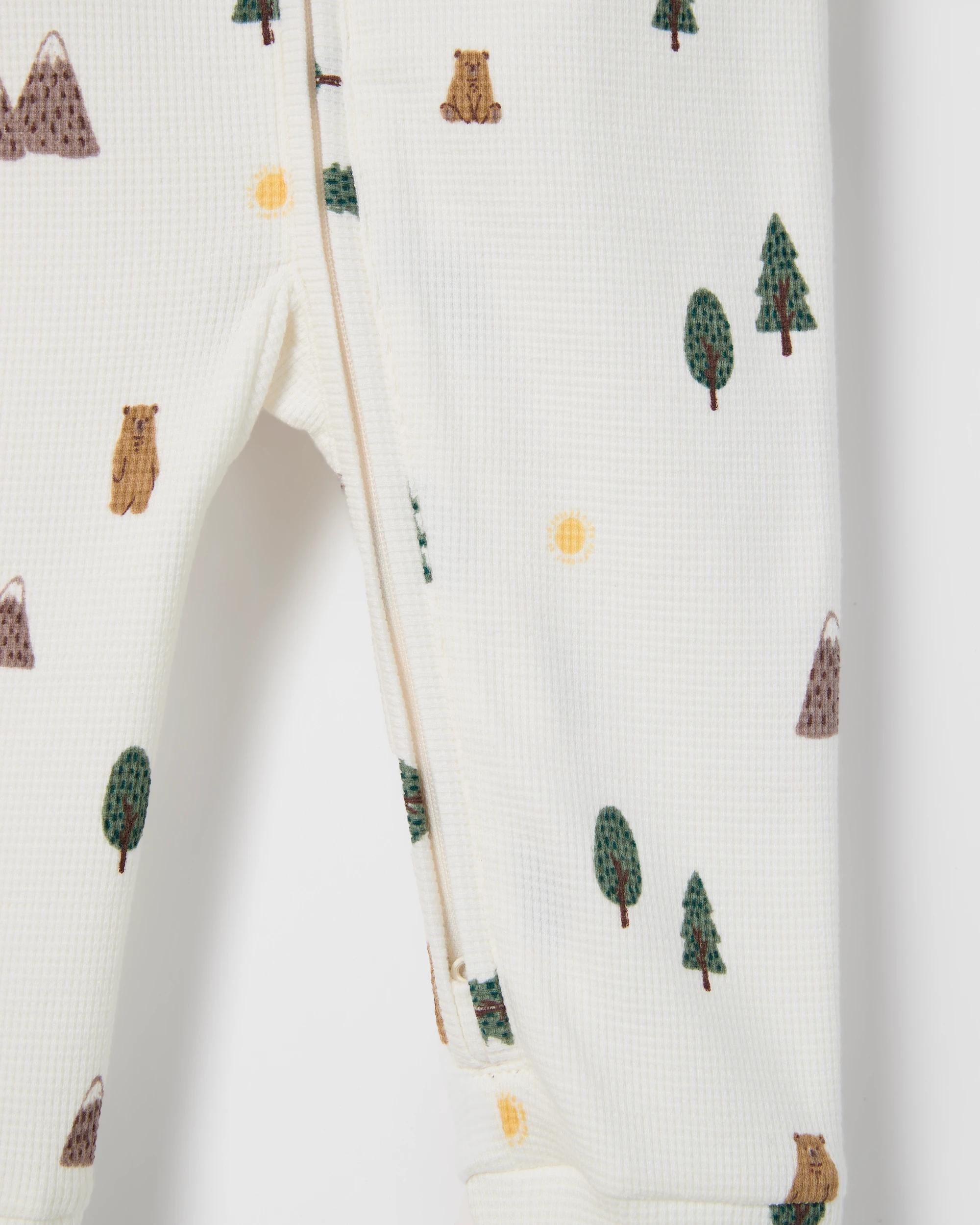 3 Target Baby Organic Cotton Zip Waffle Footless Coverall FOREST, 3 of 3