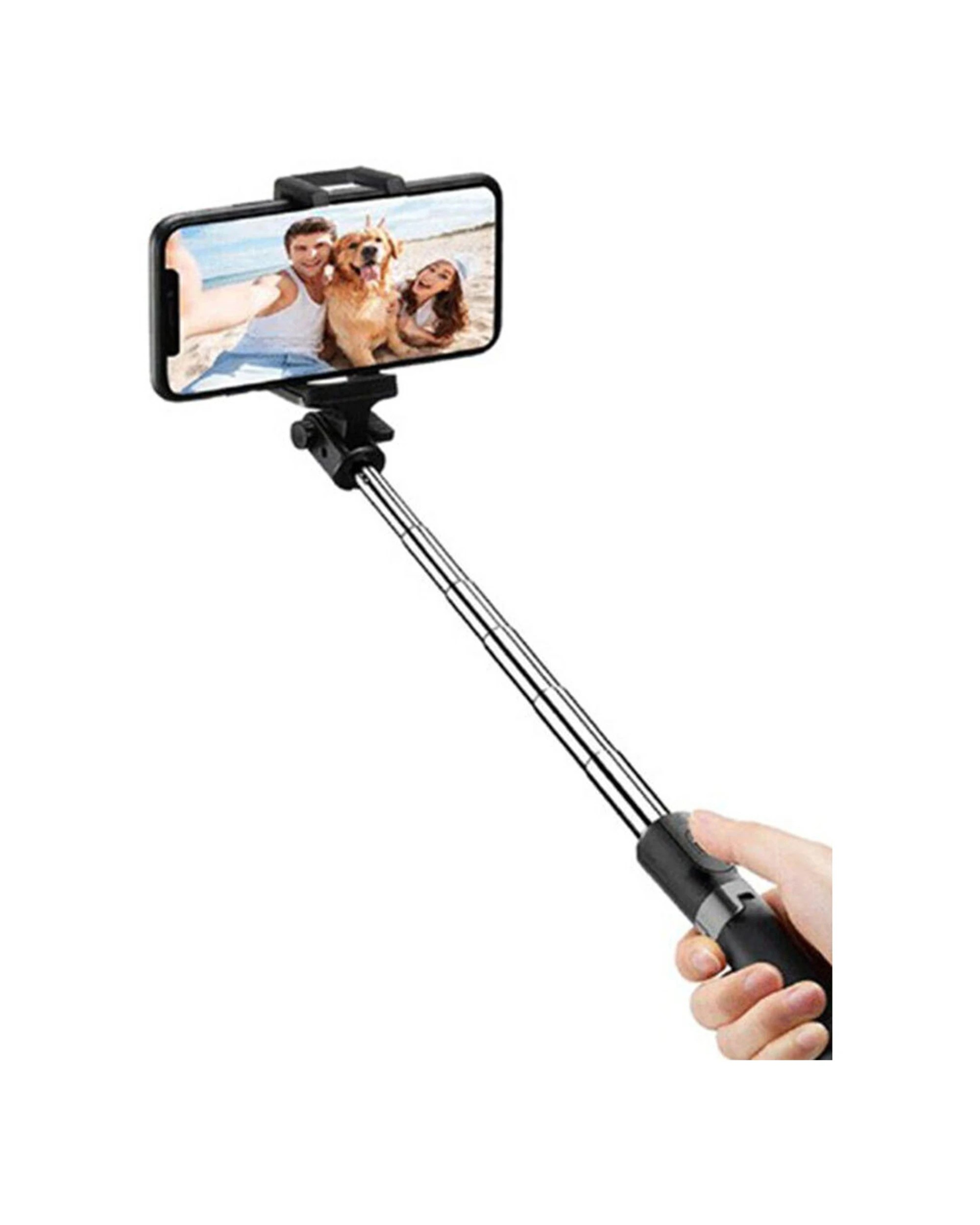 1 Sansai Portable Pocket Wireless Bluetooth Selfie Stick Tripod with Remote - Metallic, 1 of 3