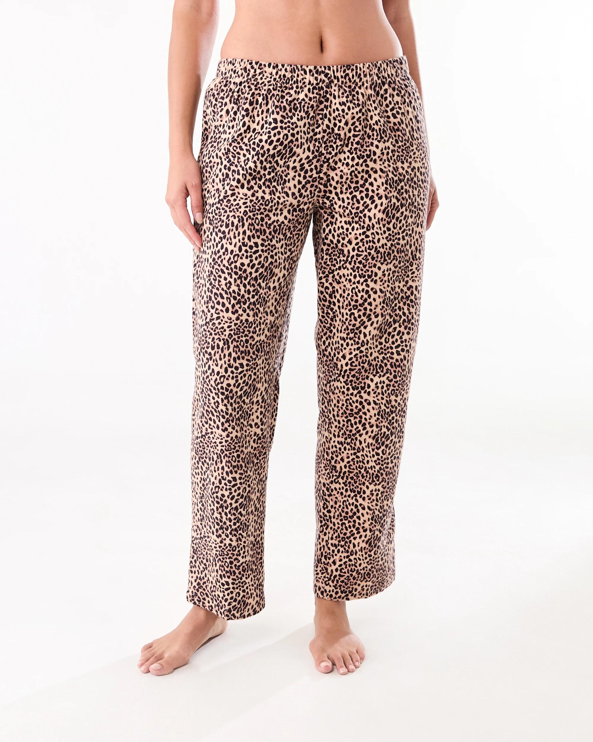 1 Cotton Printed Flannel Pants Leo Skin, 1 of 4
