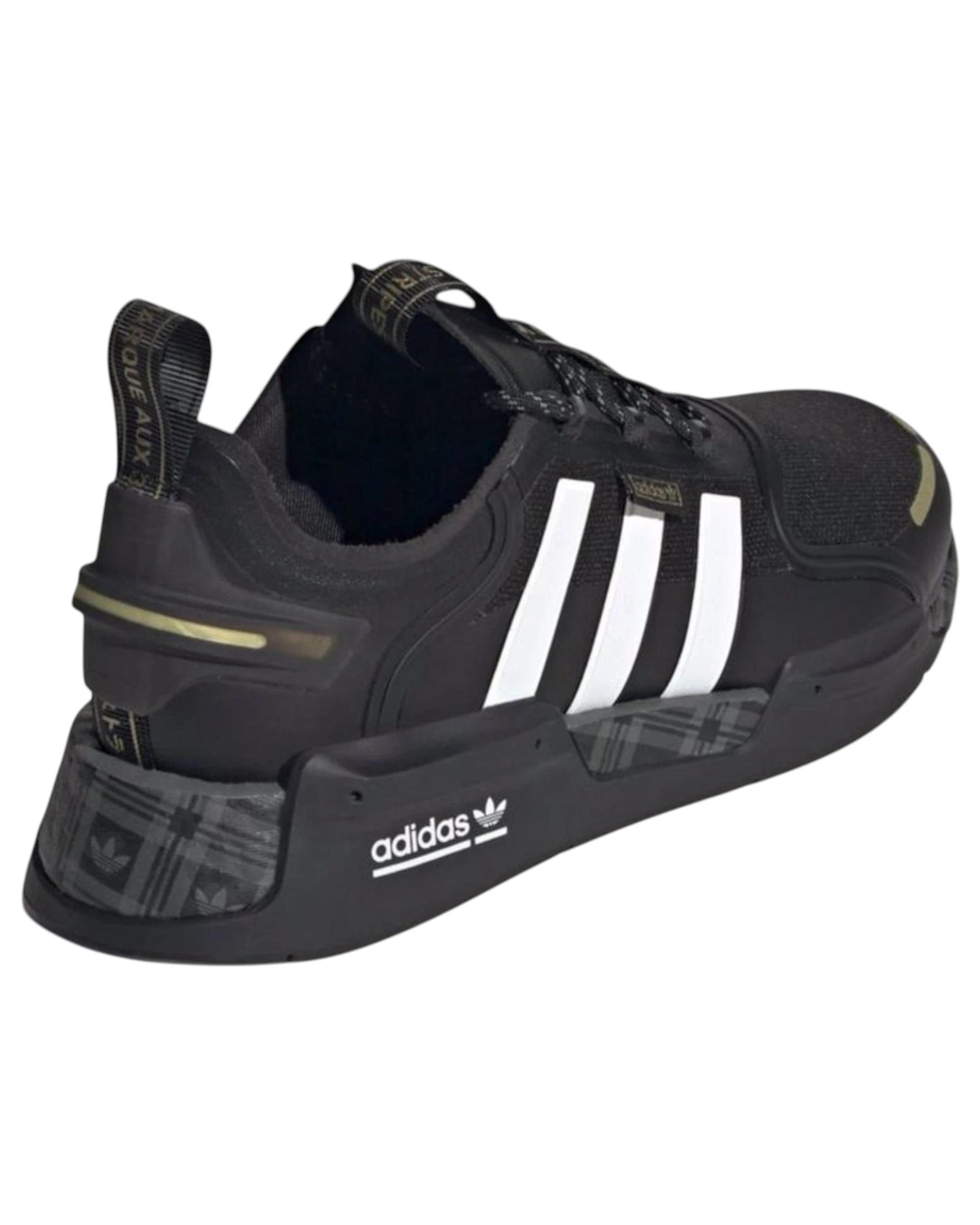 6 Adidas Unisex NMD_V3 Sneakers Black/White/Gold Metallic Shoes Black/white/gold Metallic, 6 of 8