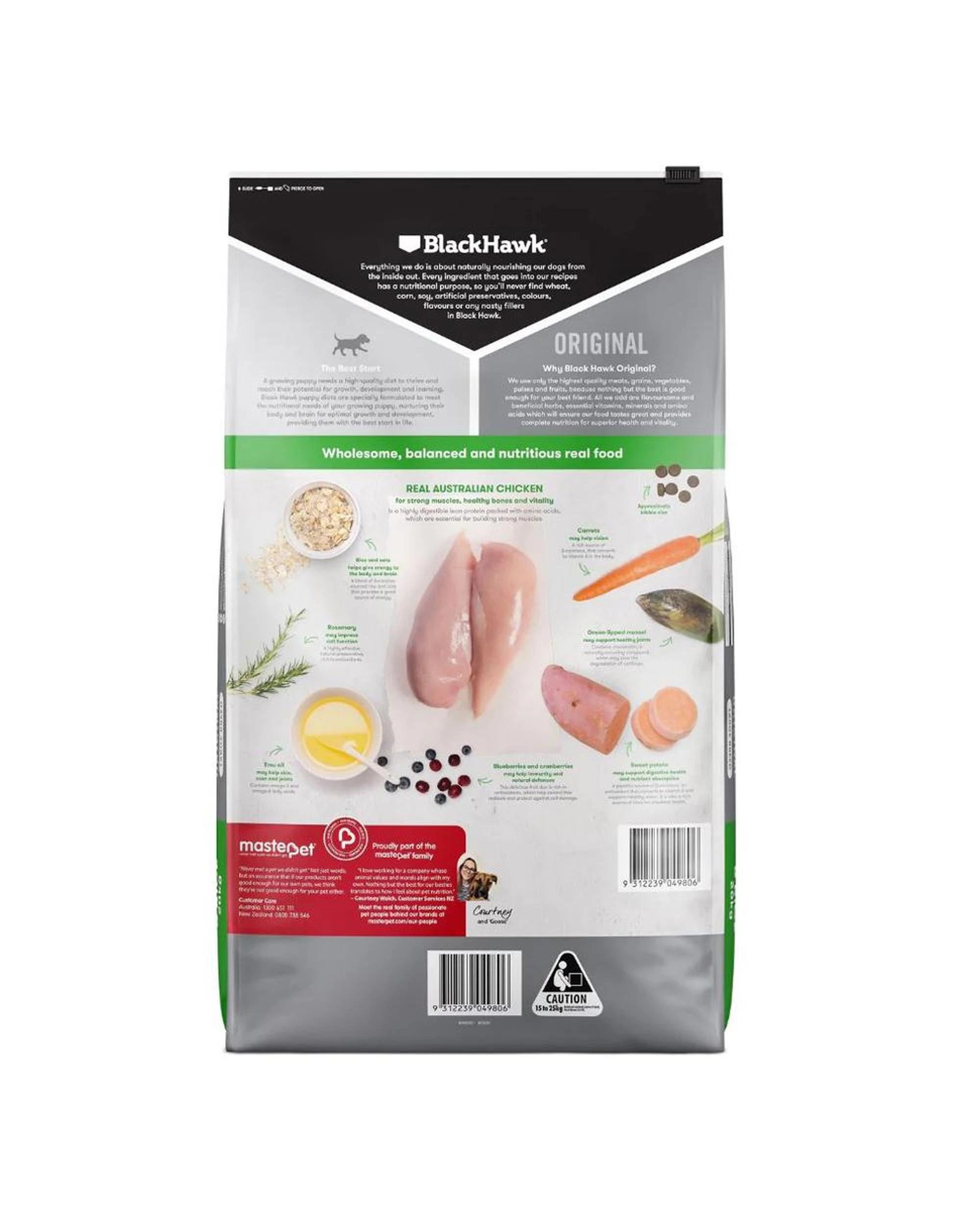 2 Black Hawk Puppy Large Breed Original Dry Dog Food Chicken & Rice 20kg, 2 of 9
