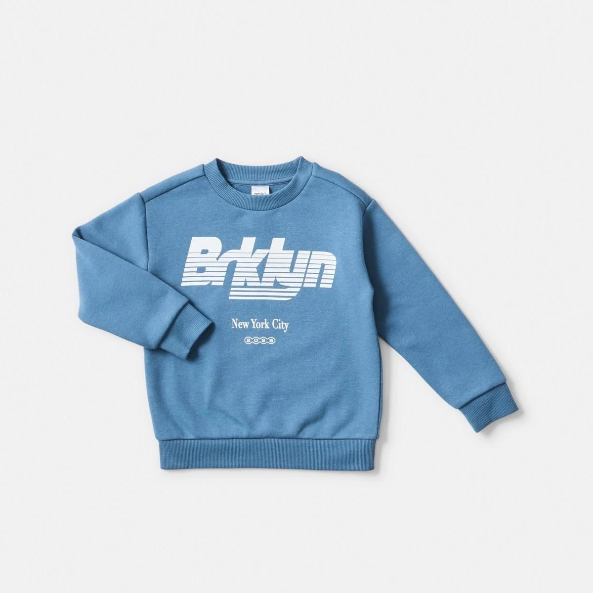 7 Print Crew Neck Sweatshirt Blu Brklyn, 7 of 8