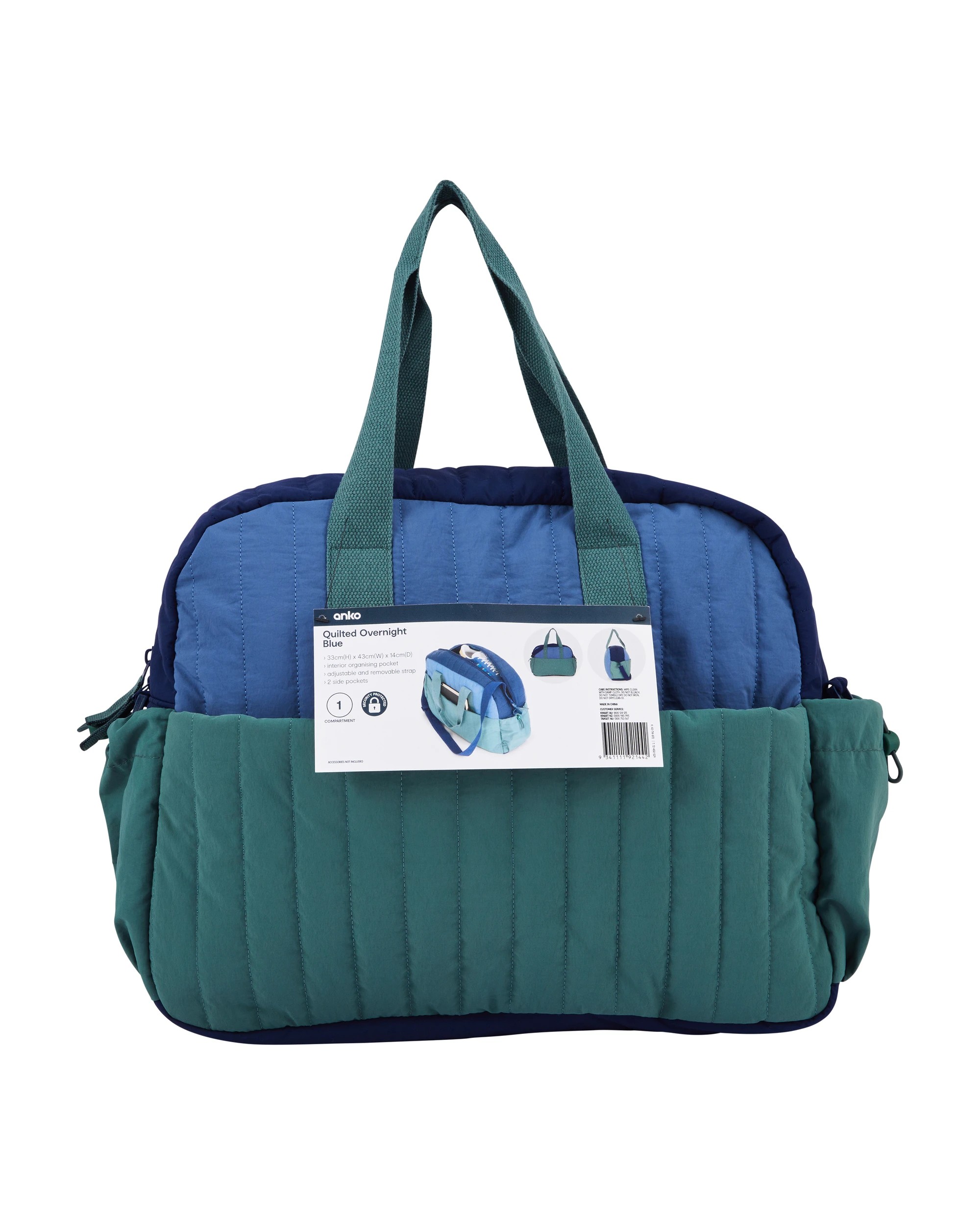 5 Quilted Overnight Bag - Blue, 5 of 5