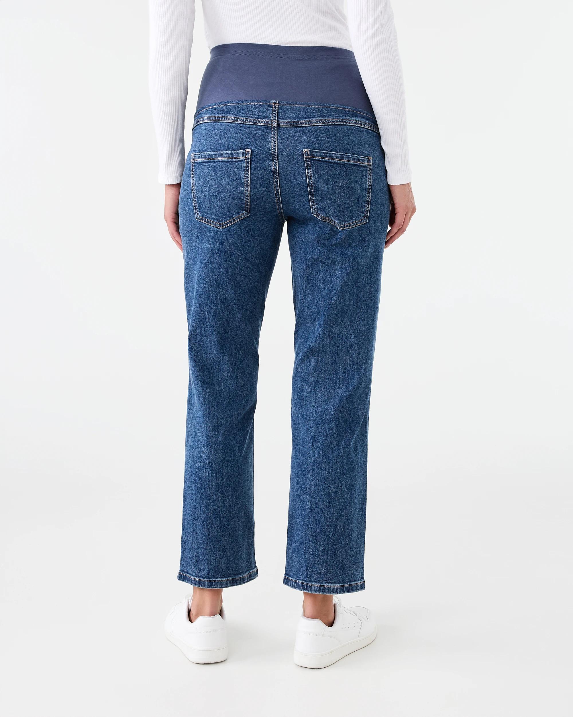 3 Maternity Wide Leg Jeans Mid Wash, 3 of 7