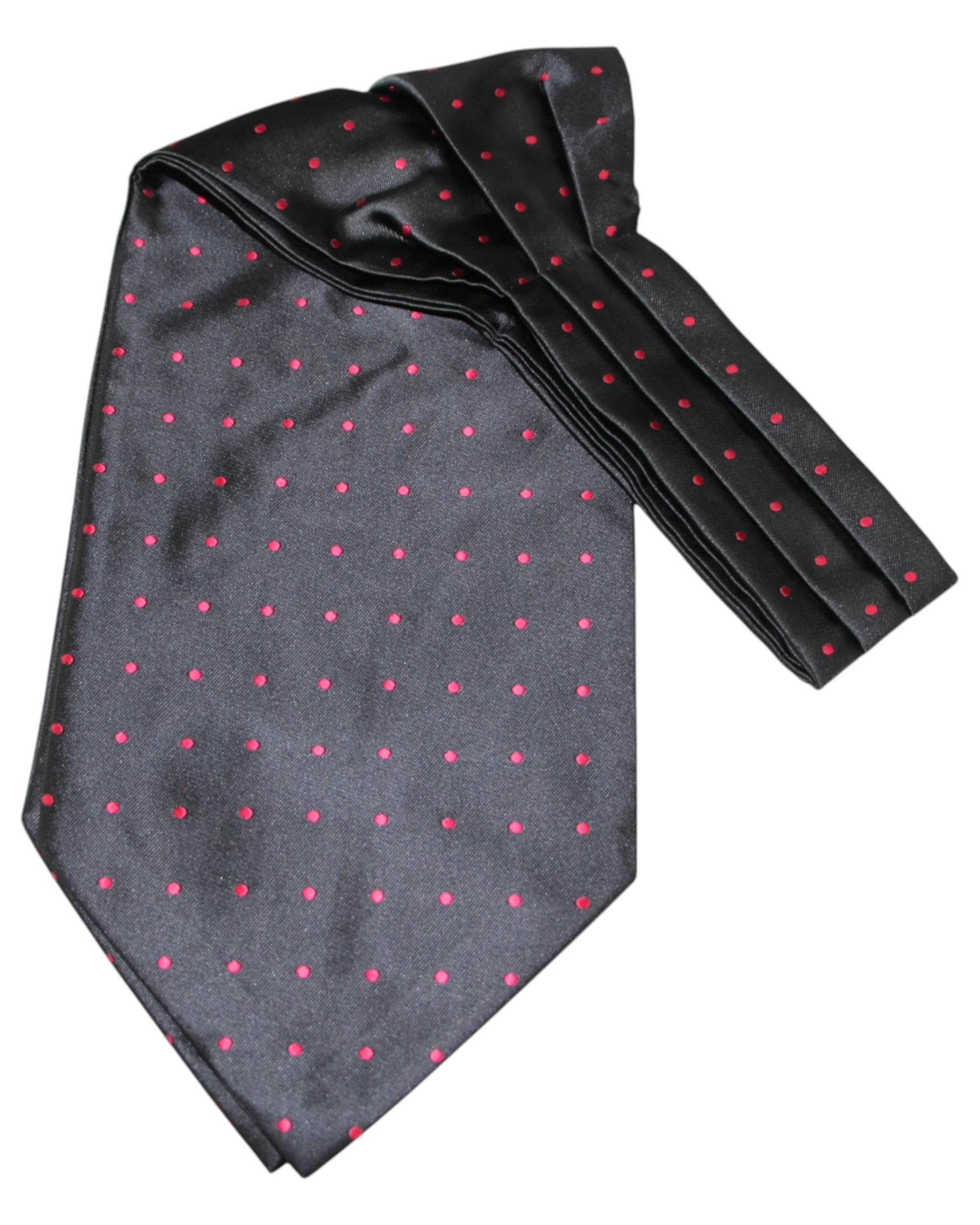 2 Zasel Mens Black & Red Small Polka Dot Cravat - Multi, 2 of 4
